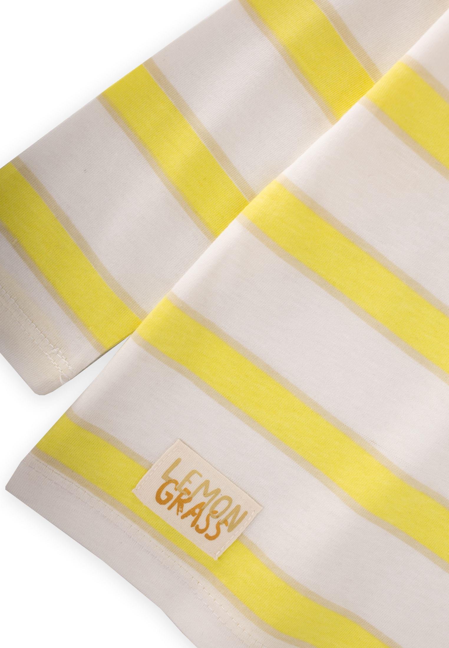 CigitÇizgili Mevsimlik T-Shırt 1-10 Yaş SARI VİZON ÇİZGİLİ