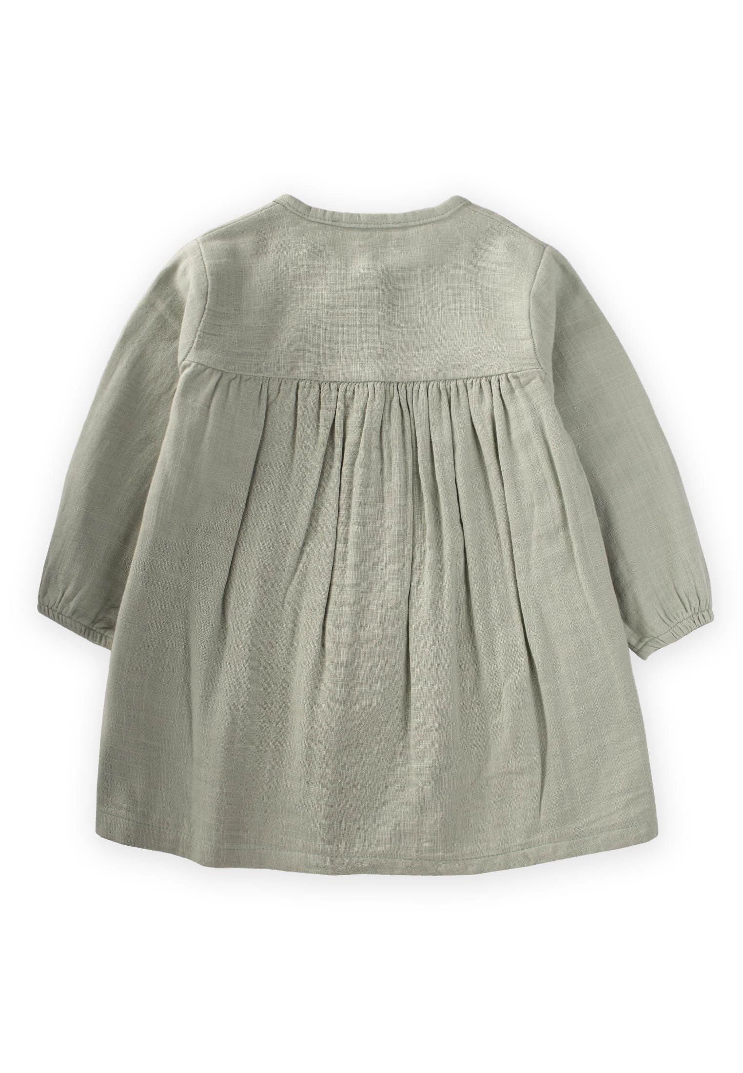 CigitFlamlı Mevsimlik Elbise 1-10 Yaş SU YEŞİLİ