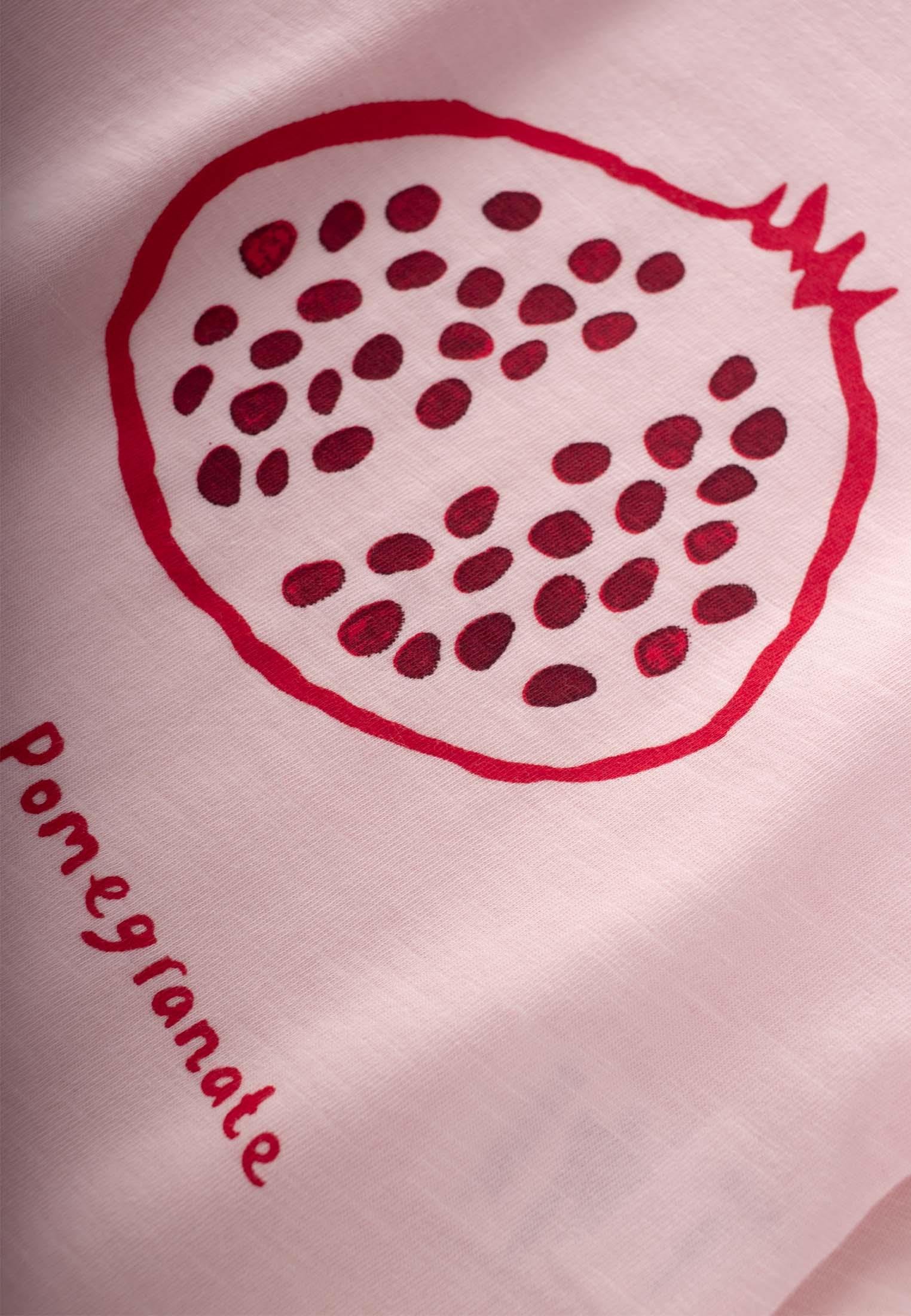 CigitPomegranate Baskılı Mevsimlik T-Shırt 1-5 Yaş PUDRA PEMBE