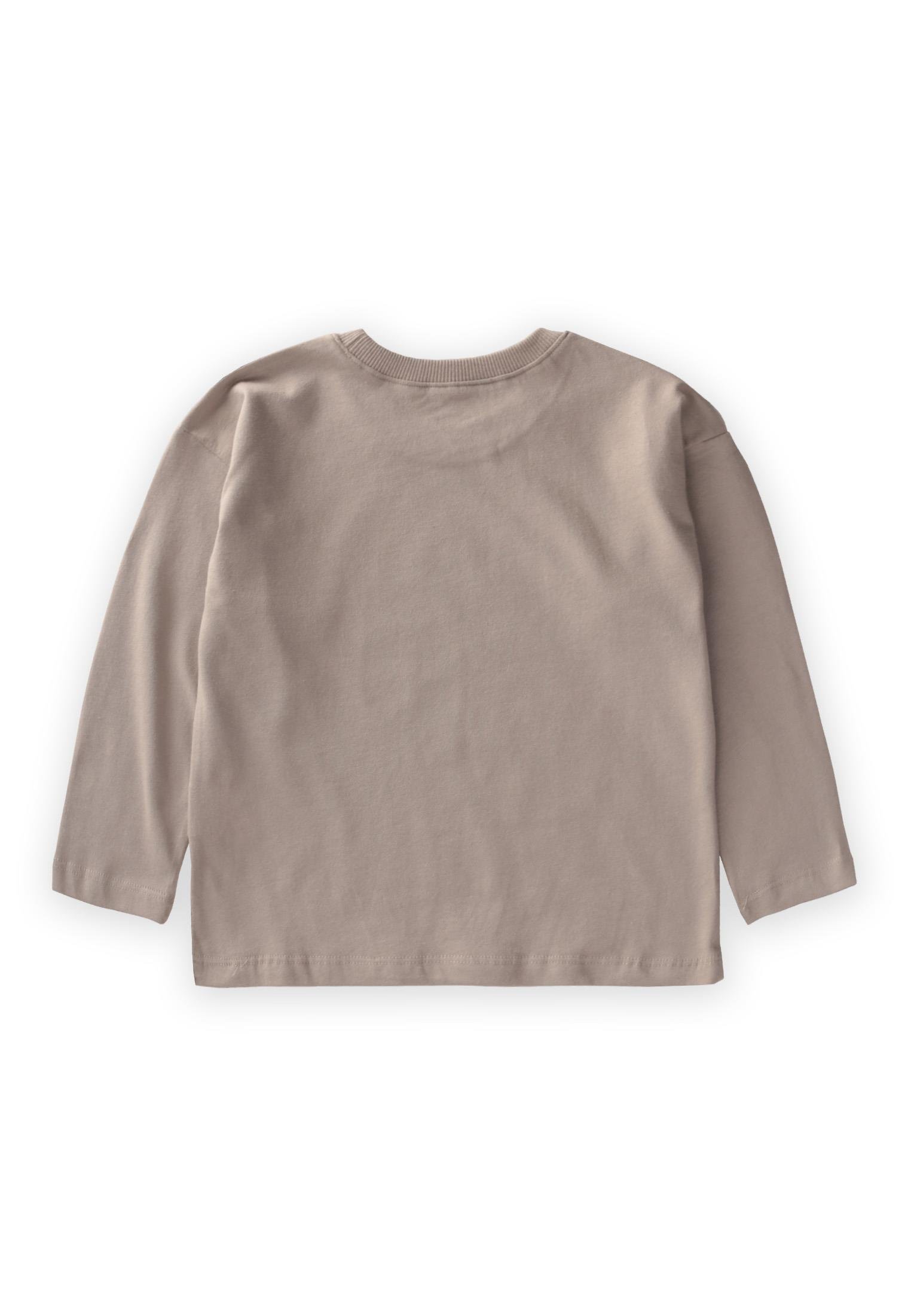 CigitEtiket Detaylı Mevsimlik T-Shırt 2-10 Yaş VİZON