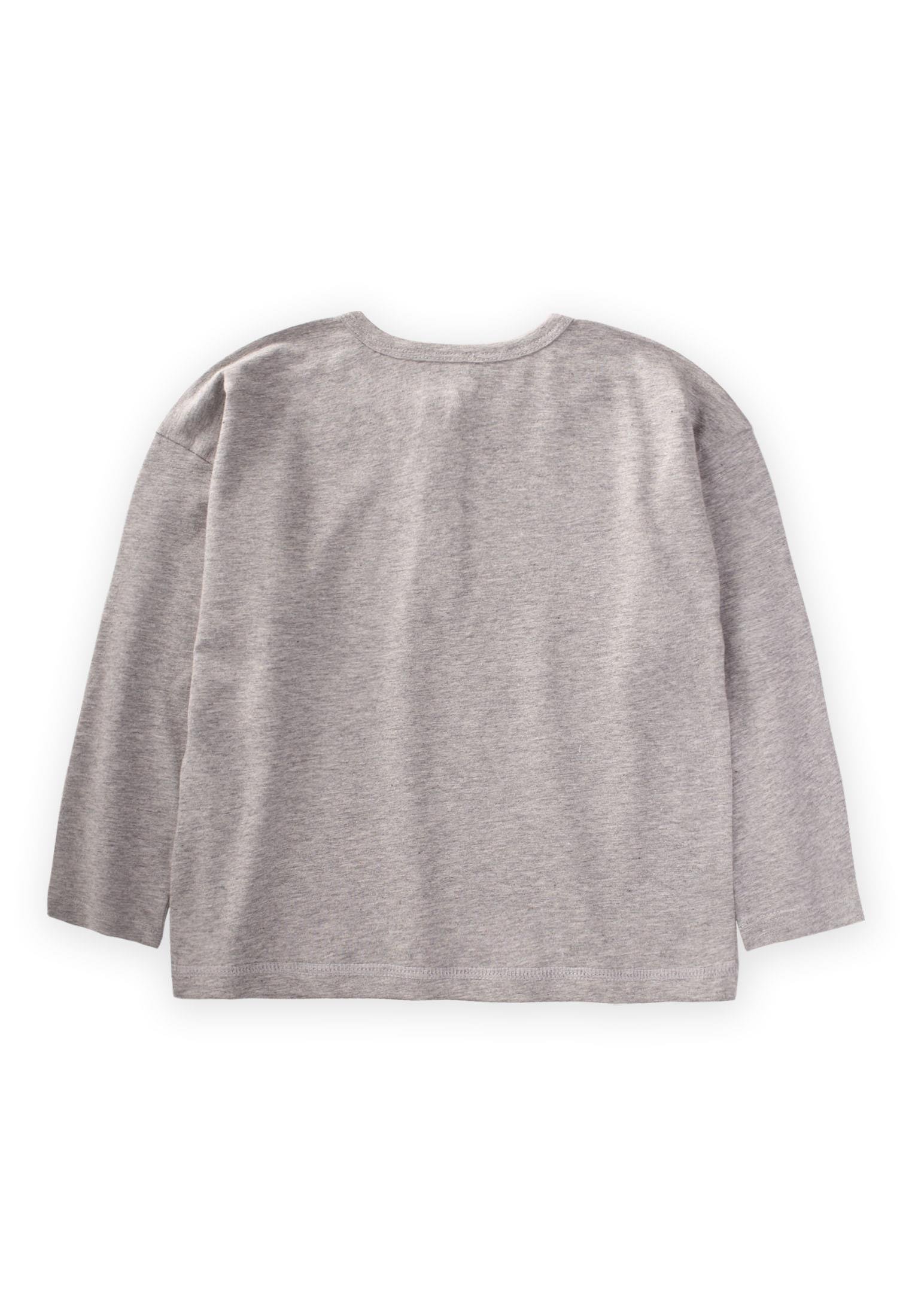 CigitYarım Patlı Mevsimlik T-Shırt 2-10 Yaş GRİ MELANJ