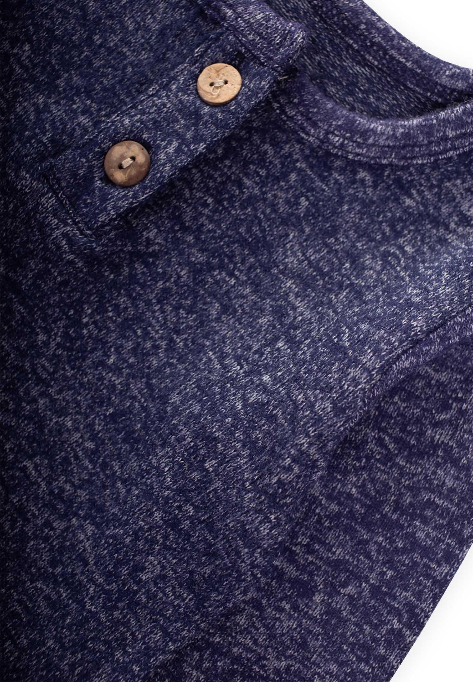 CigitMelanjlı Kanguru Cepli Tulum 0-3 Yaş LACİVERT MELANJ