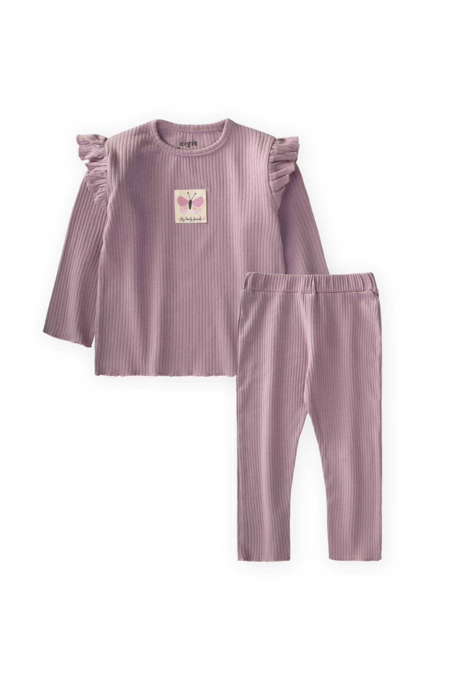 CigitEtiket Detaylı Mevsimlik Kız Takım 1-10 Yaş BAKIR