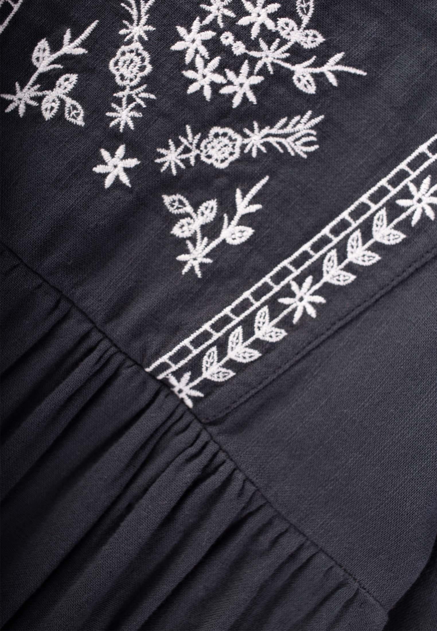 CigitEtnik Nakışlı Mevsimlik Elbise 3-14 Yaş ANTRASİT