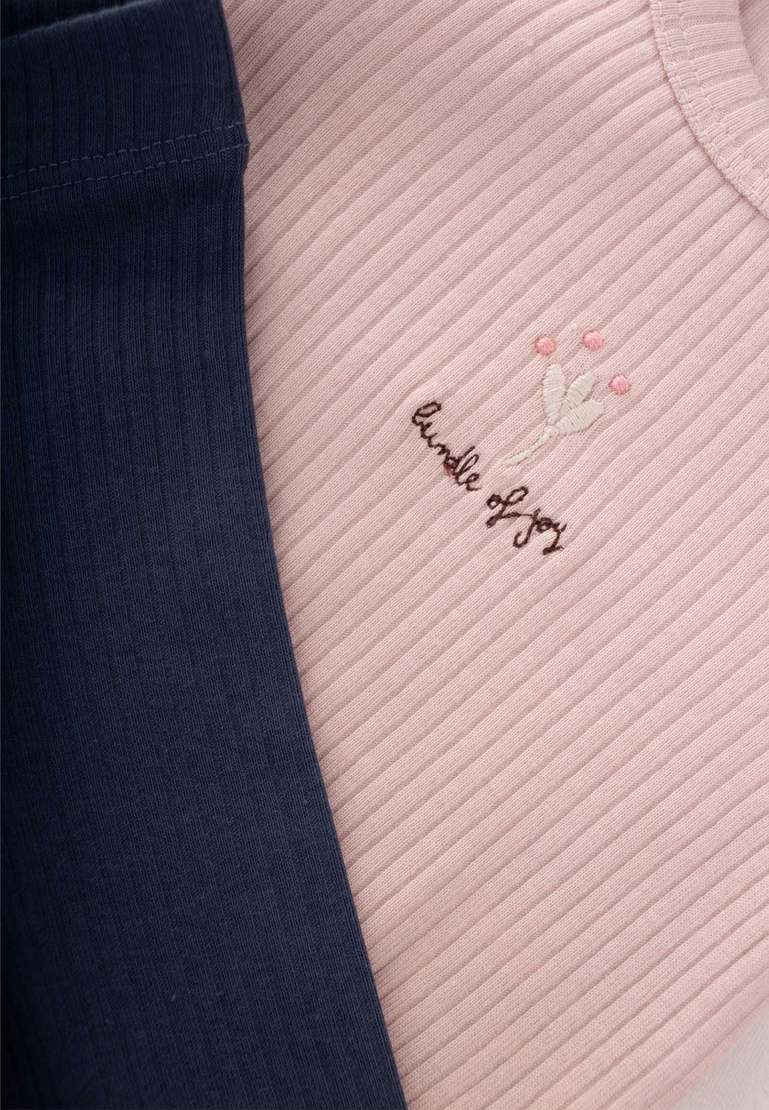 CigitNakışlı Mevsimlik Zıbın Takım 0-3 Yaş PUDRA PEMBE