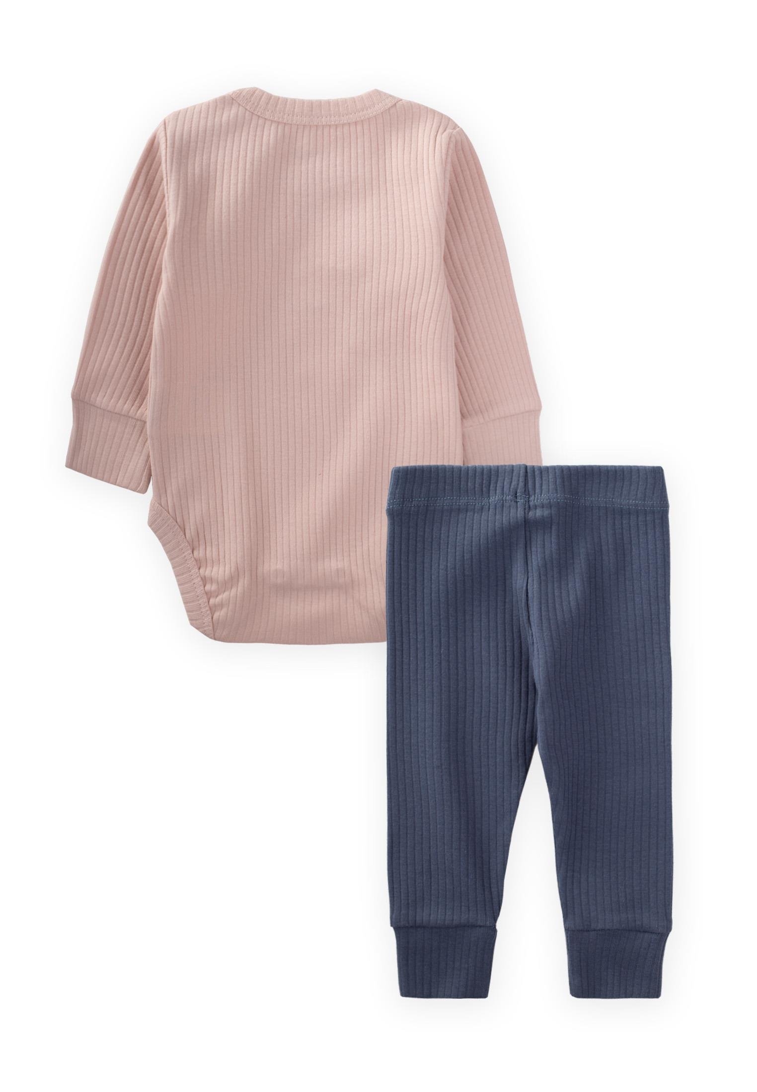 CigitNakışlı Mevsimlik Zıbın Takım 0-3 Yaş PUDRA PEMBE