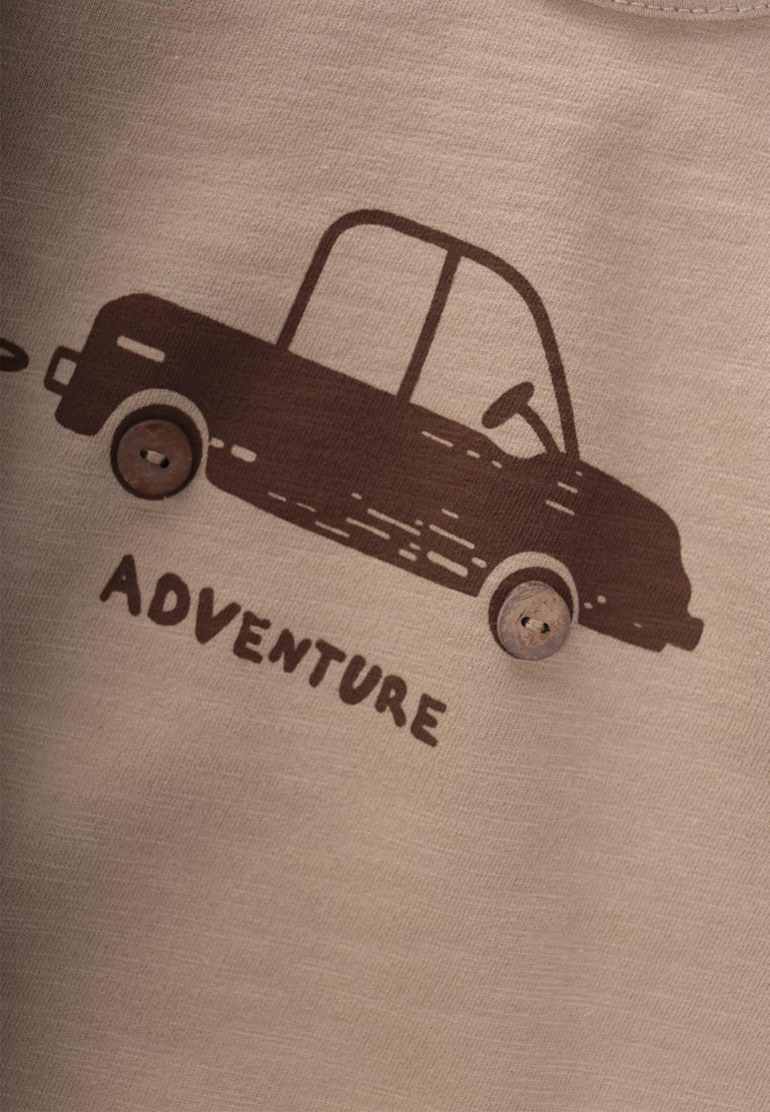 CigitAdventure Baskılı Erkek Sweatshırt 0-5 Yaş BEJ
