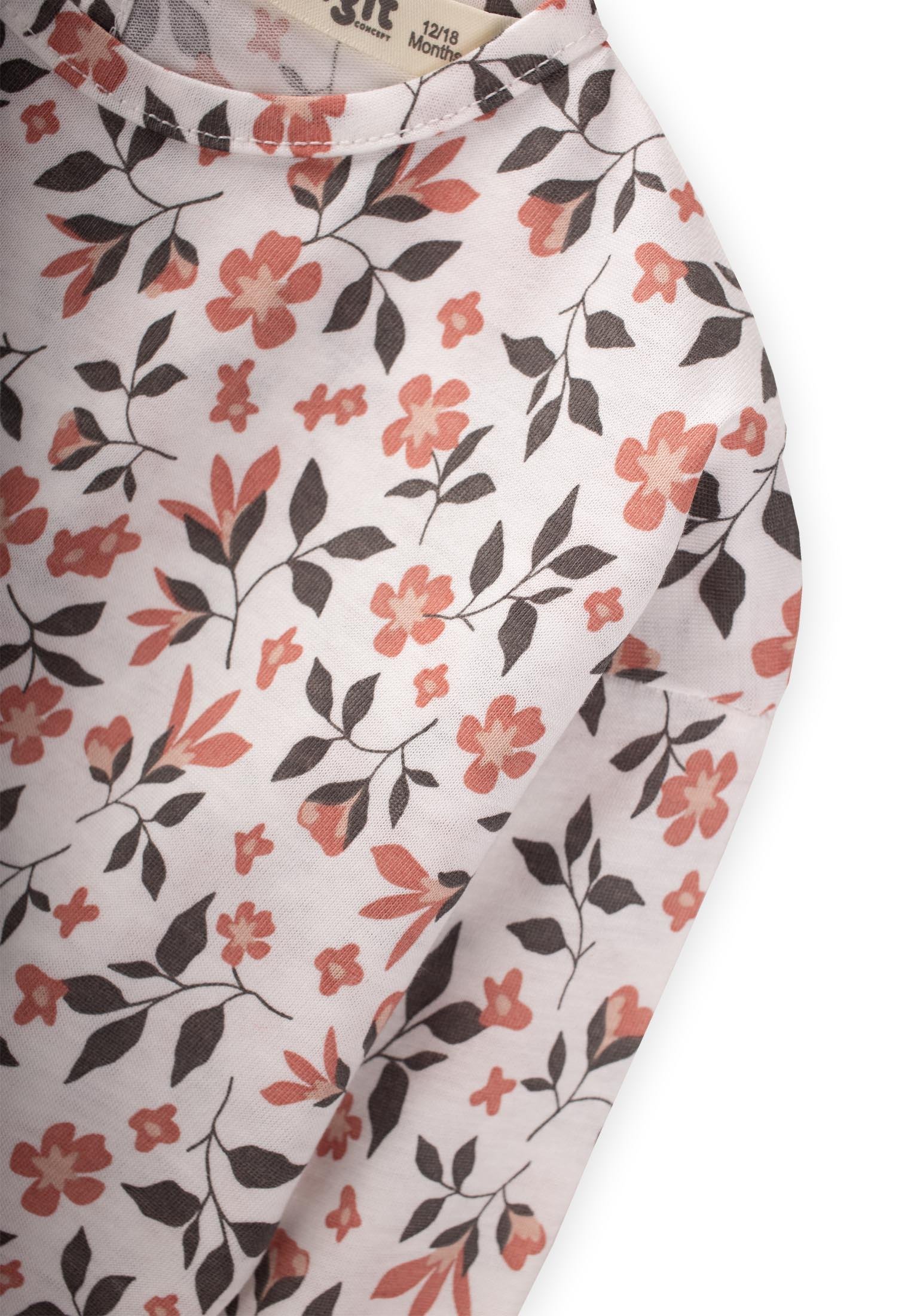 CigitDesenli Mevsimlik Kız Takım 1-8 Yaş KIRIK BEYAZ