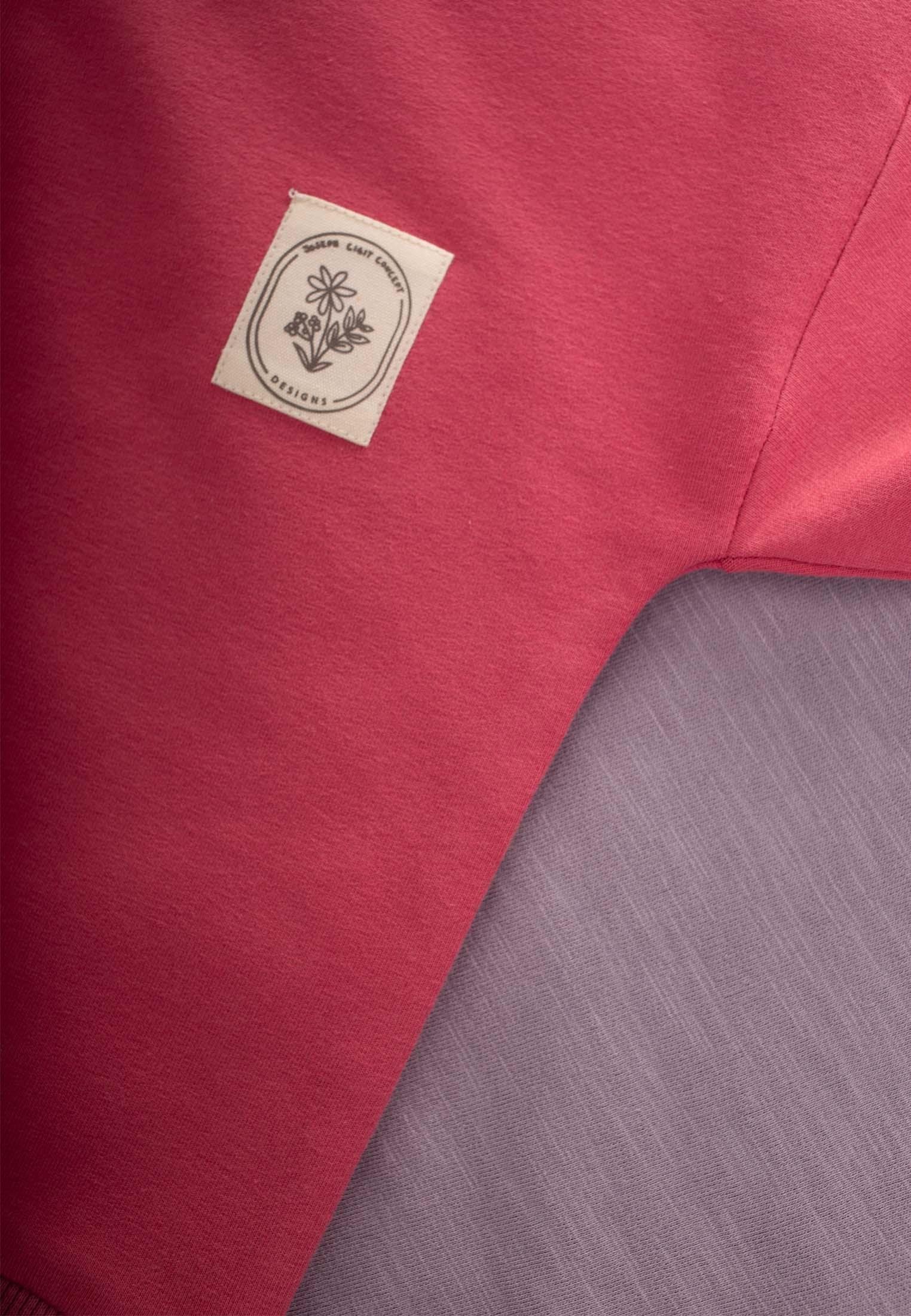 CigitEtiket Detaylı İkili Sweatshırt Set 1-10 Yaş MERCAN EFLATUN