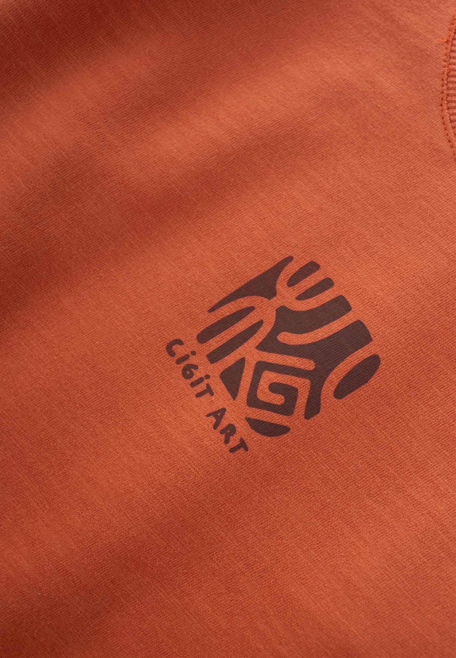 CigitCigit Art Baskılı Sweatshırt Takım 1-10 Yaş ORANJ