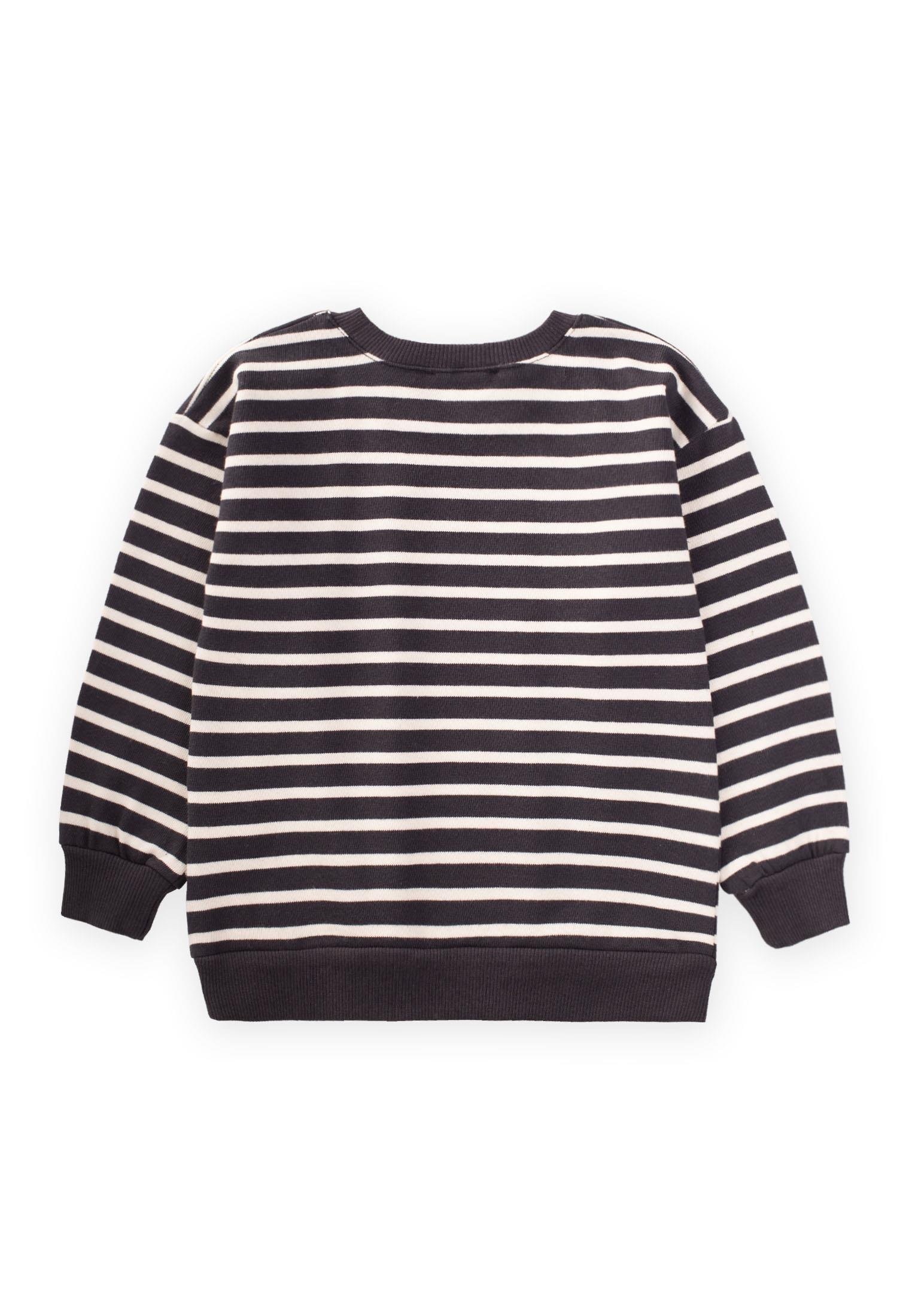 CigitÇizgili Triko Sweatshırt 2-14 Yaş ANTRASİT