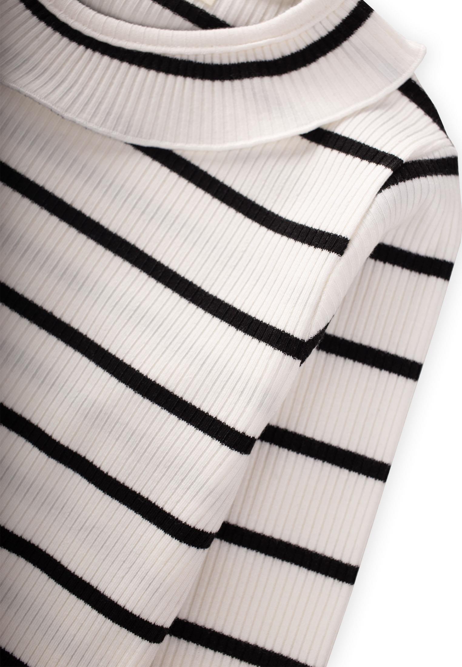 CigitBebe Yaka Çizgili Mevsimlik Kız Badi 1-10 Yaş SİYAH ÇİZGİLİ