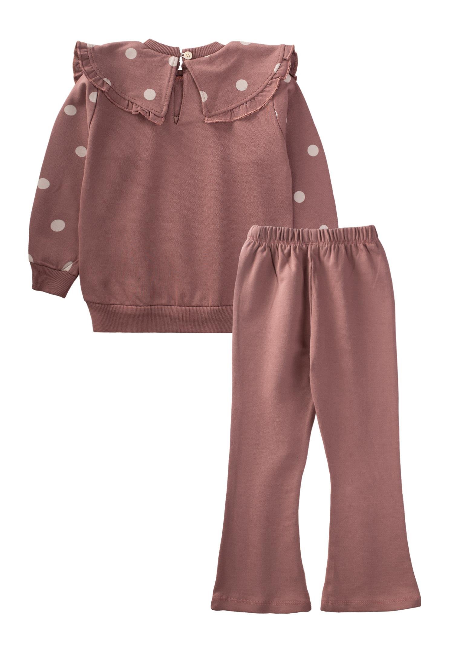 CigitPuantiyeli Yakalı Mevsimlik Kız Takım 1-5 Yaş BAKIR