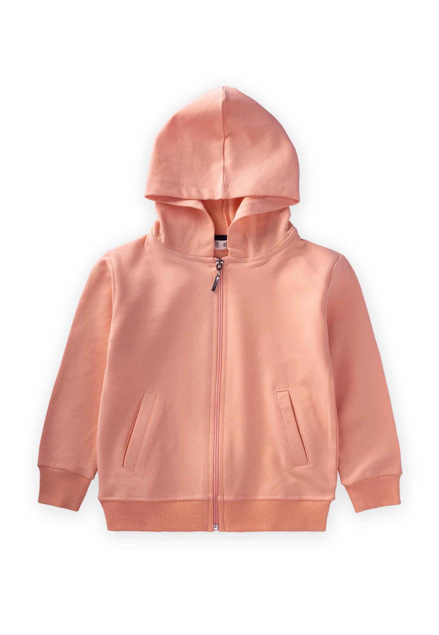 CigitKapşonlu Fermuarlı Mevsimlik Hırka 2-7 Yaş SOMON