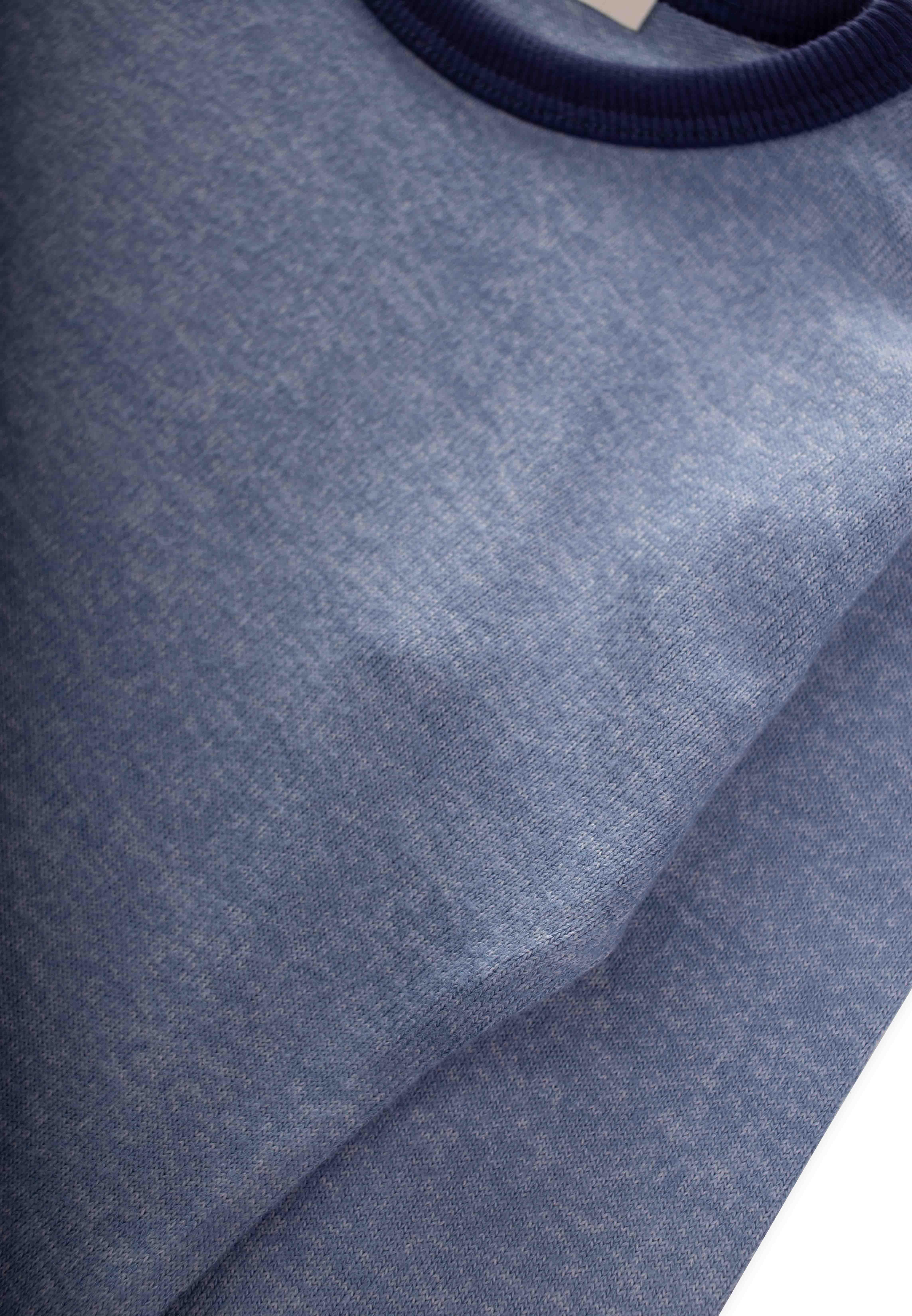 CigitKontrast Detaylı Kırçıllı Sweatshırt 1-5 Yaş İNDİGO MAVİ