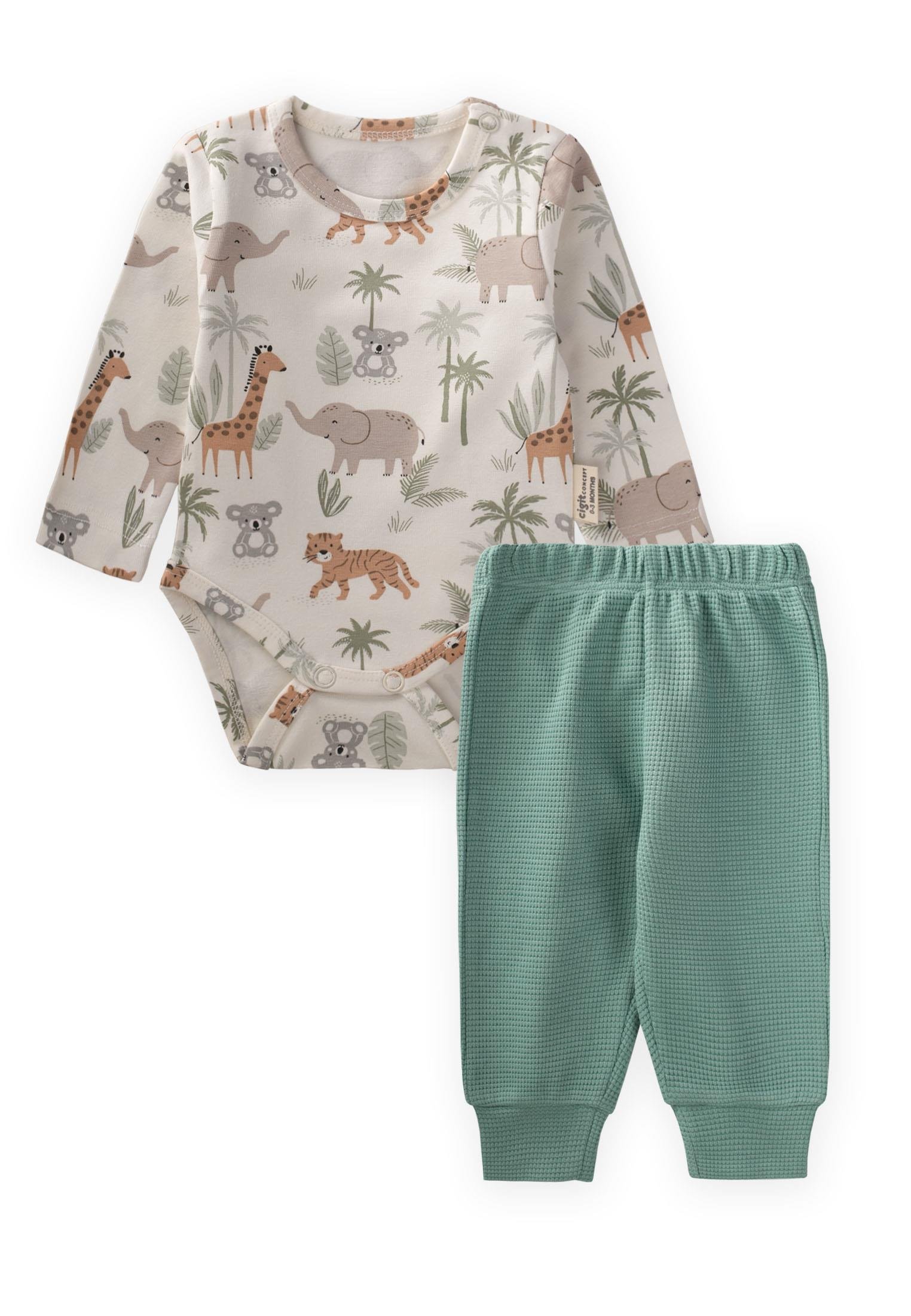 CigitDesnli Mevsimlik Zıbın Takım0-3 Yaş EKRU