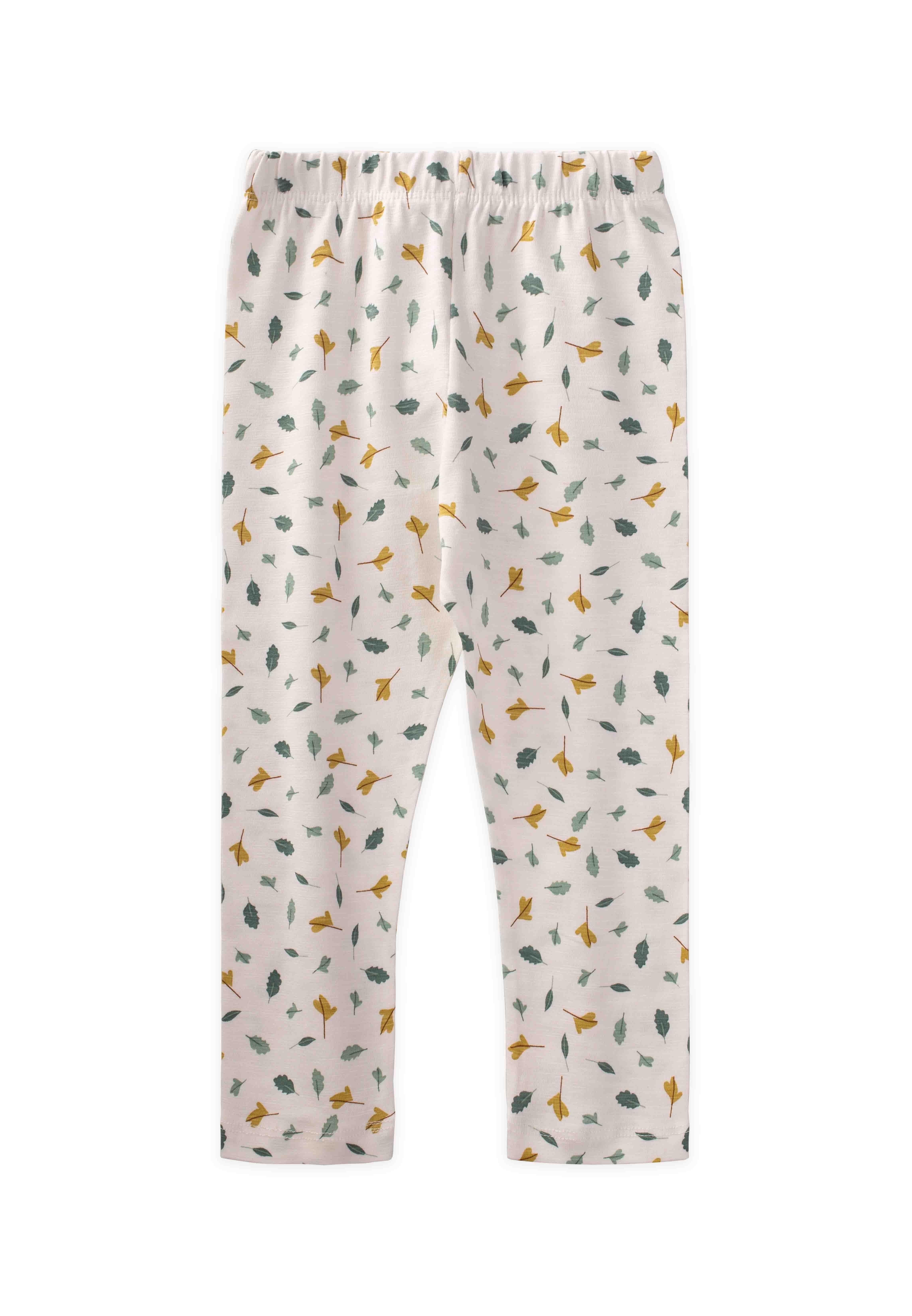 CigitDesenli Tayt 1-8 Yaş KIRIK BEYAZ