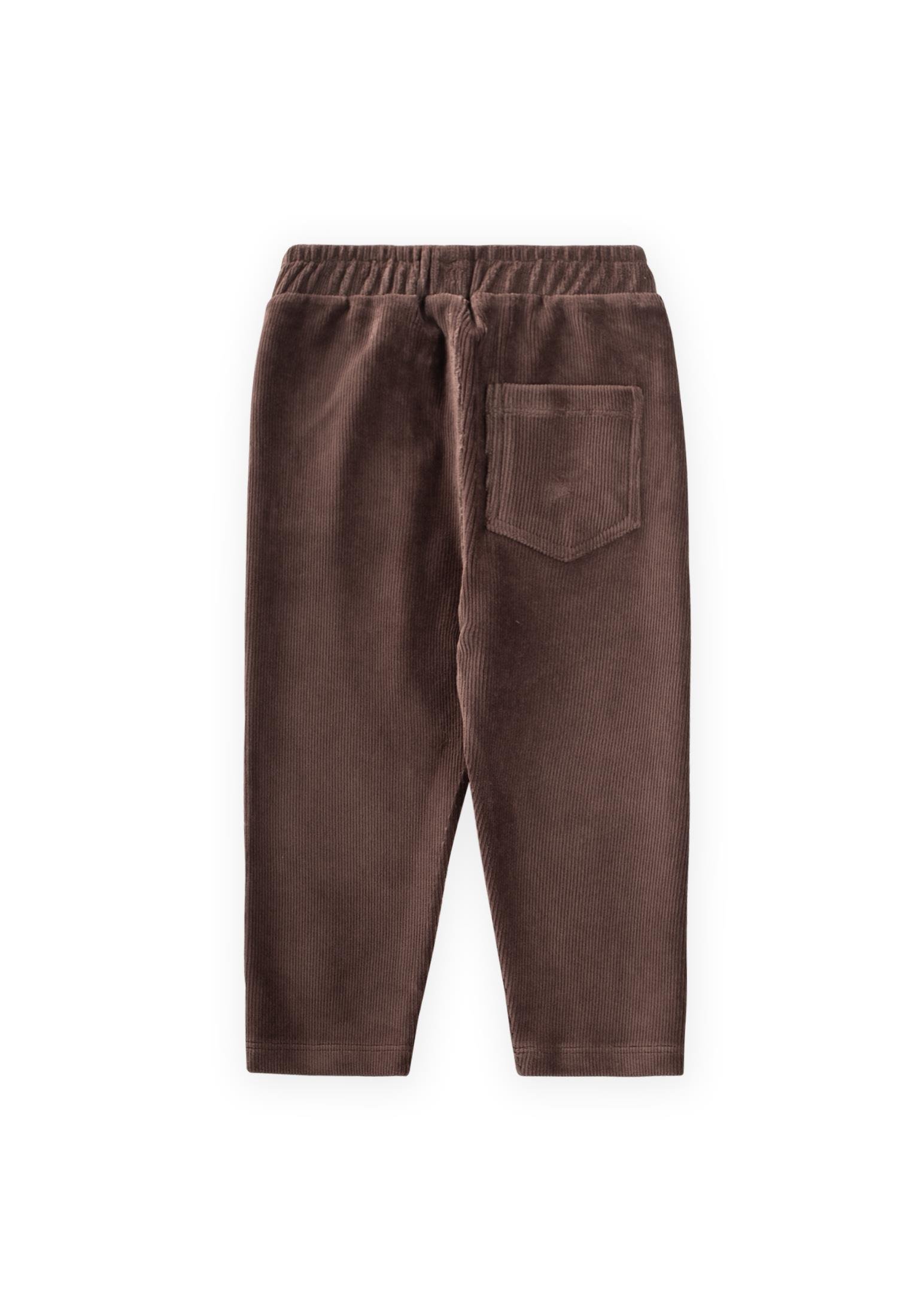 CigitFitilli Kadife Pantolon 1-8 Yaş KAHVERENGİ