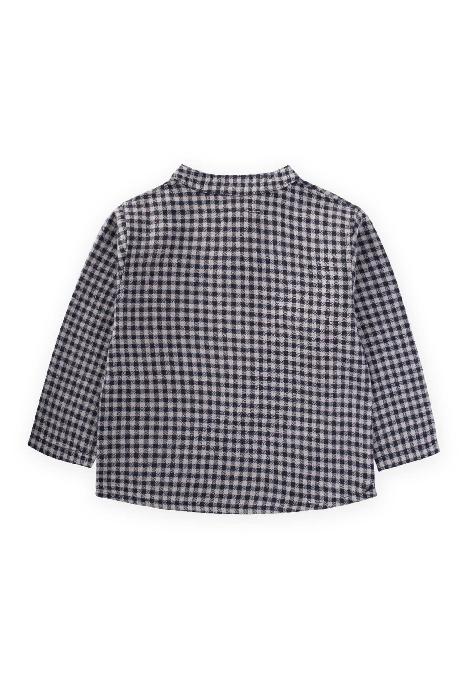 CigitHakim Yaka Pötikare Desenli Mevsimlik Gömlek 1-7 Yaş GRİ