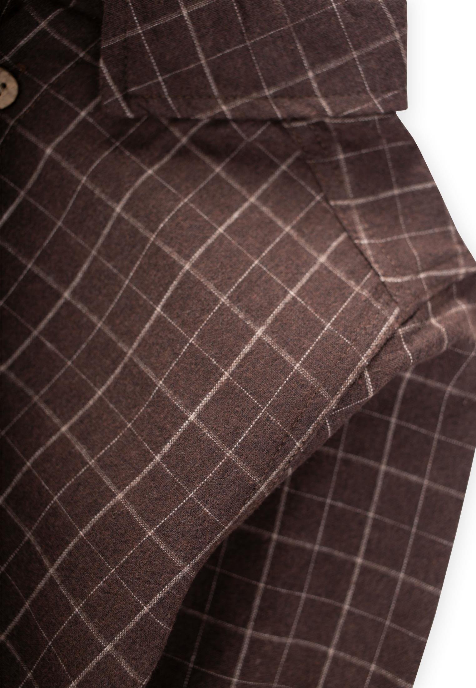 CigitMevsimlik Ekose Gömlek 2-10 Yaş KAHVE