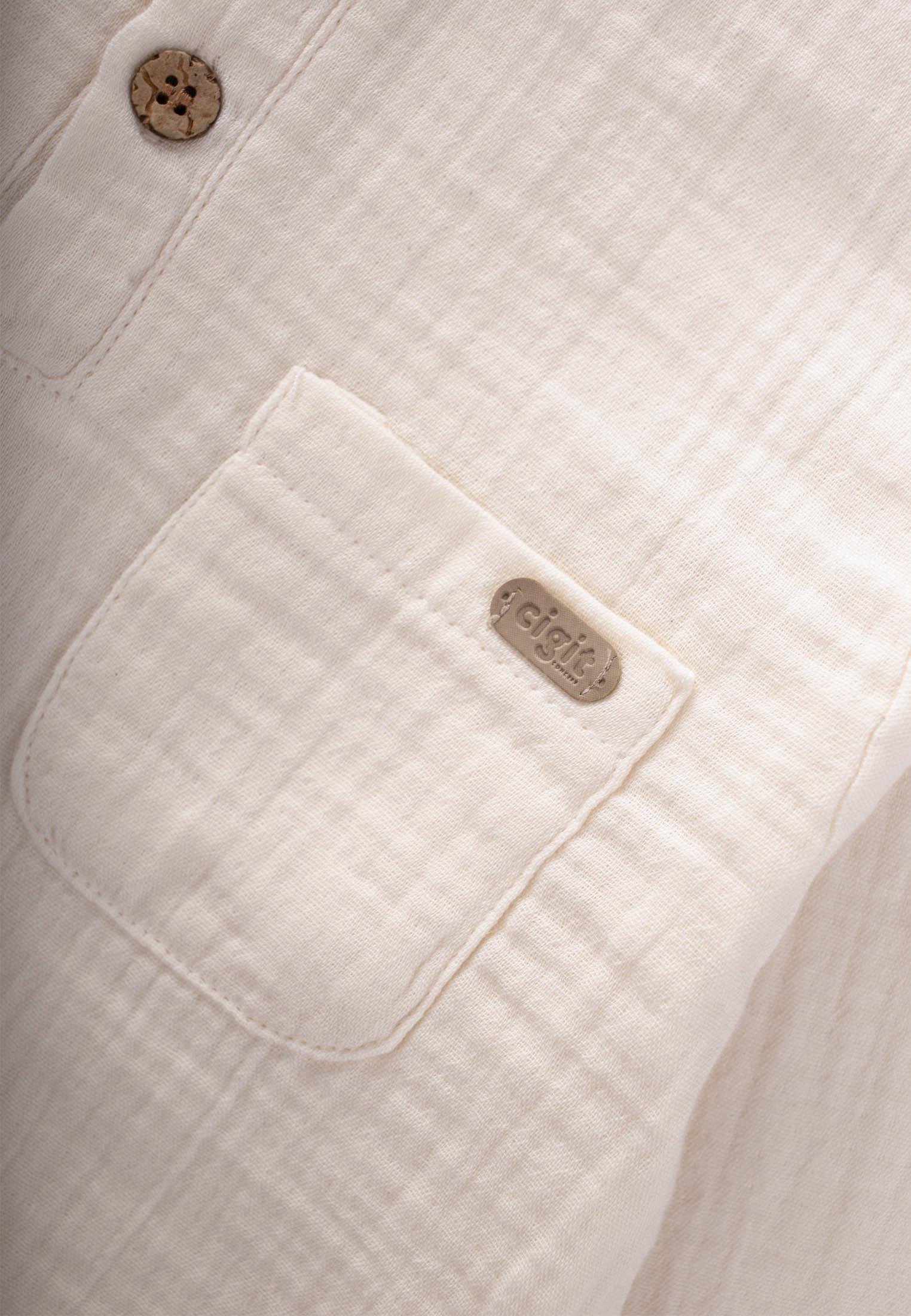 CigitOrganik Bohem Gömlekli Mevsimlik Takım 2-8 Yaş EKRU