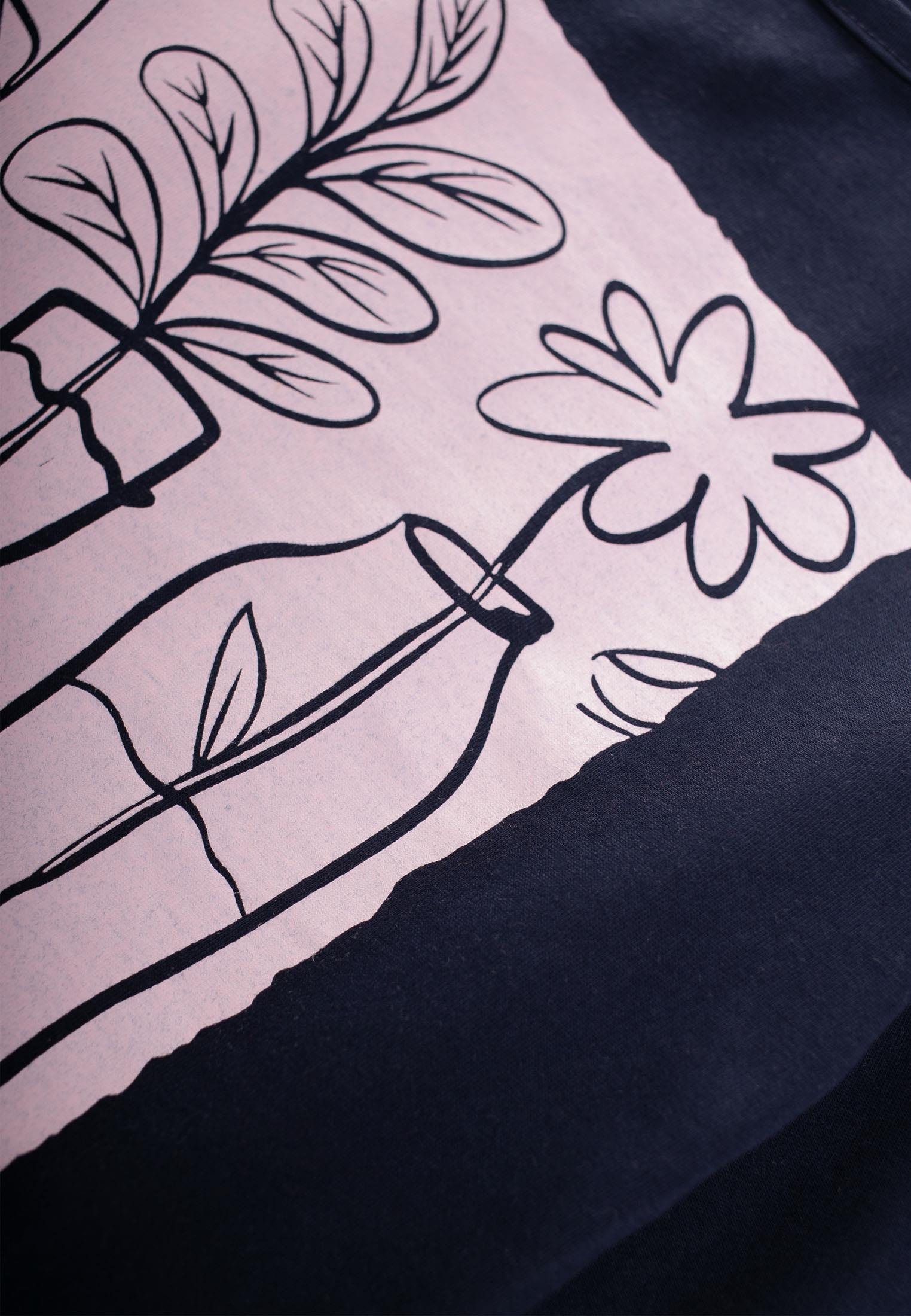 CigitÇiçek Baskılı Mevsimlik T-Shırt 2-10 Yaş LACİVERT