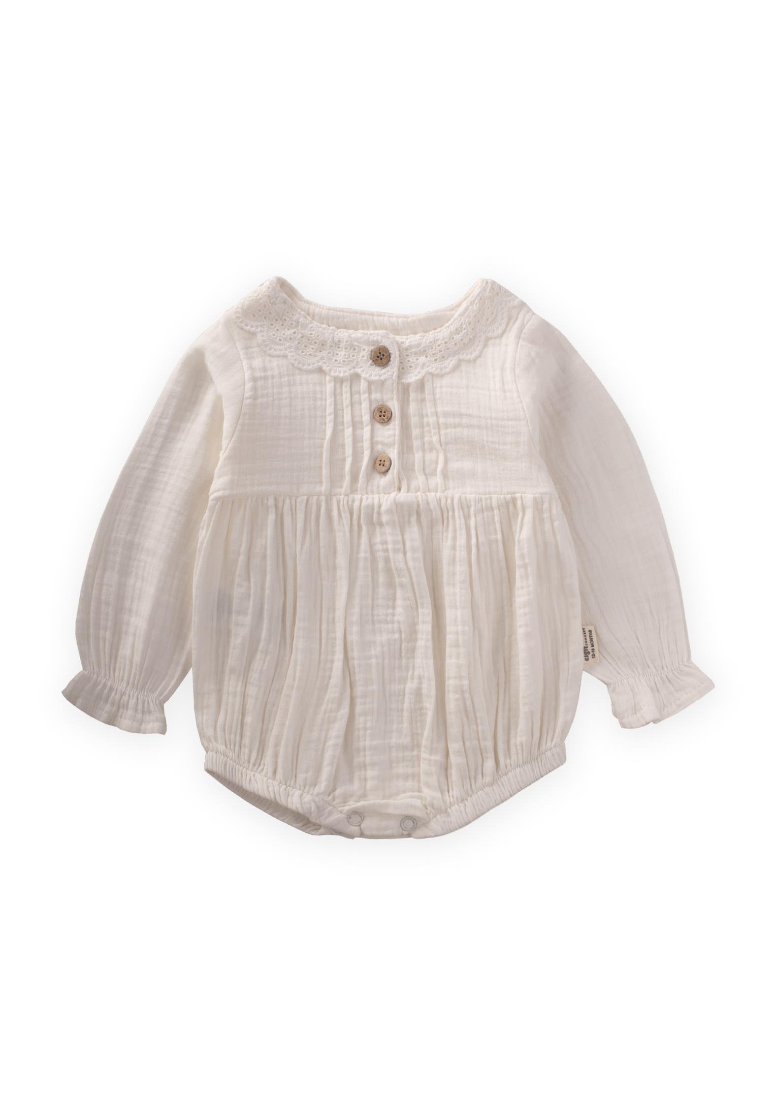 CigitFisto Yakalı Mevsimlik Müslin Zıbın 0-2 Yaş EKRU