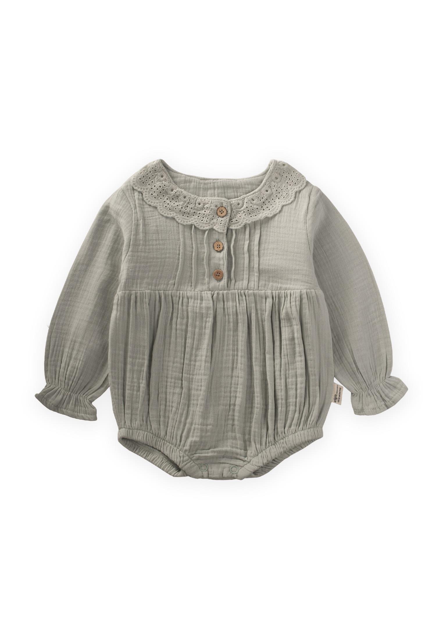 CigitFisto Yakalı Mevsimlik Müslin Zıbın 0-2 Yaş SU YEŞİLİ