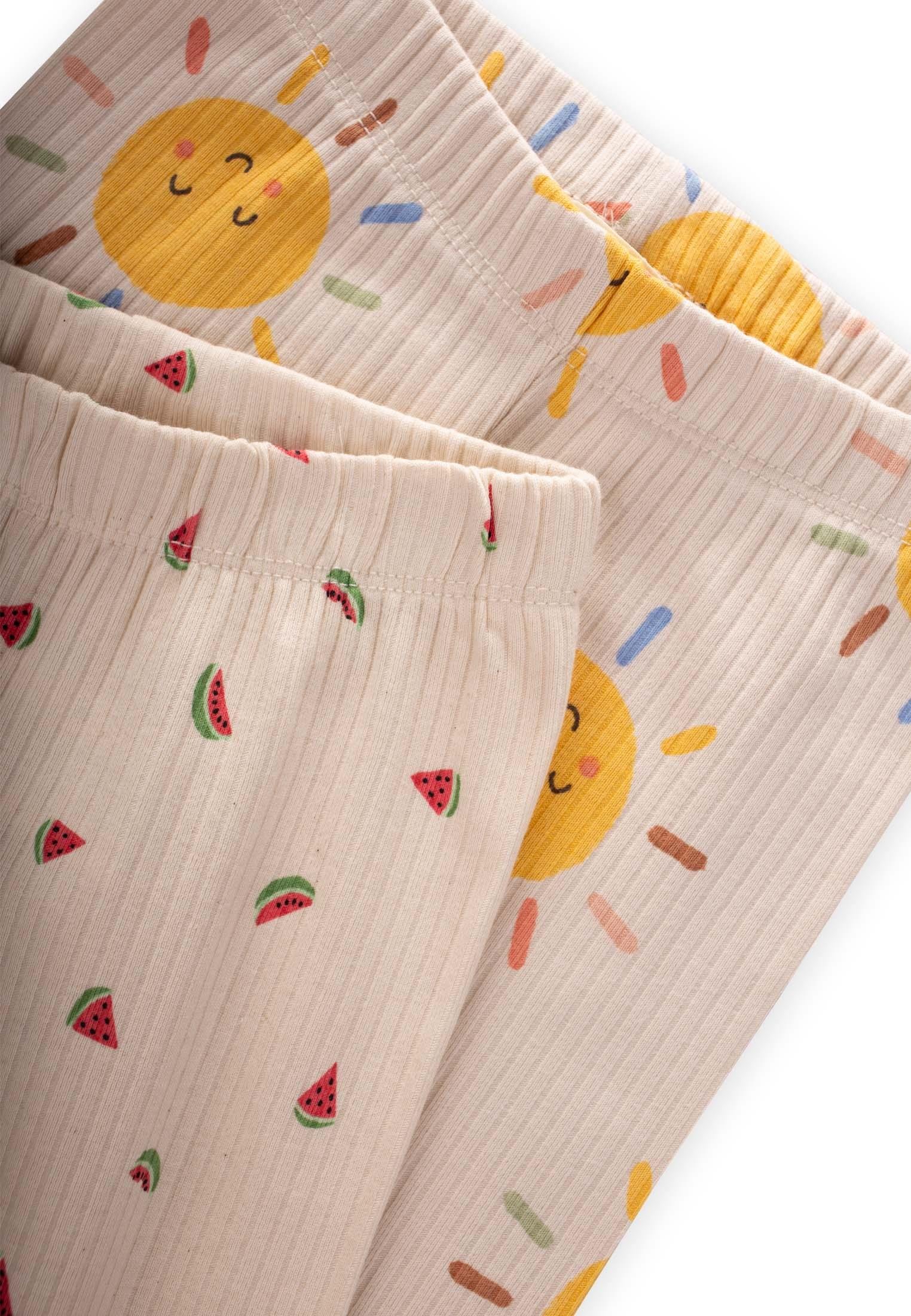 Cigitİkili Set Tayt 1-8 Yaş KARPUZ-GÜNEŞ DESEN