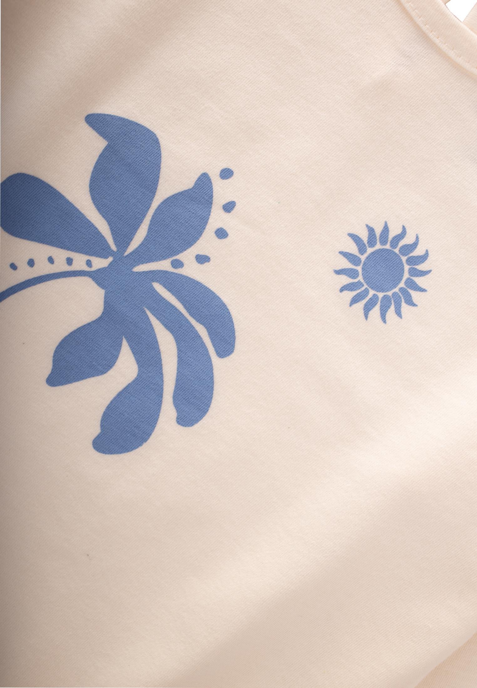 CigitBaskılı T-Shırt Takım 2-10 Yaş EKRU MAVİ