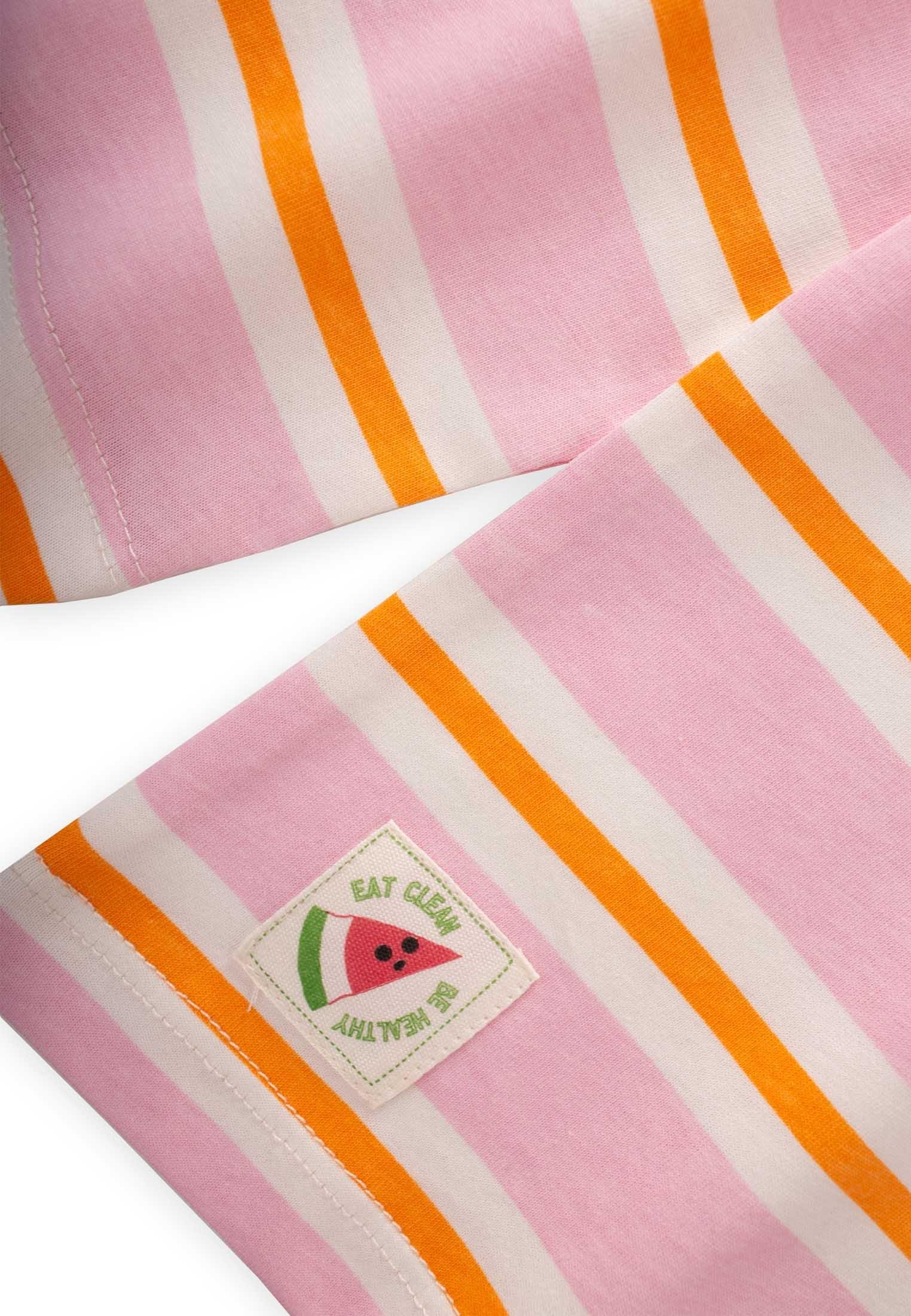 CigitÇizgili Uzun Kollu T-Shırt 2-8 Yaş PUDRA TURUNCU ÇİZGİ