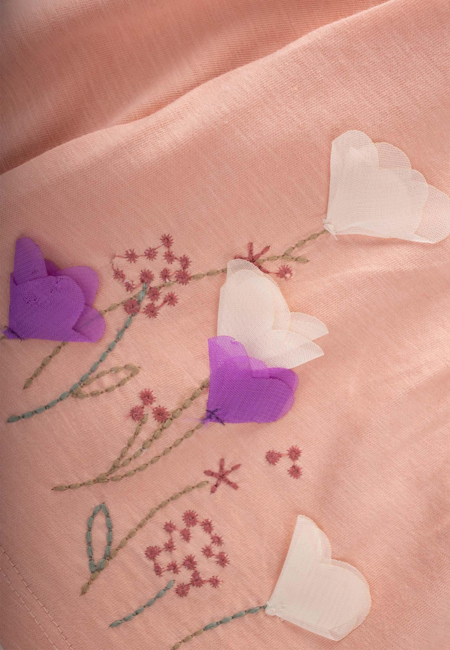 CigitÇiçek Nakışlı Uzun Kollu T-Shırt 1-7 Yaş YAVRUAĞZI