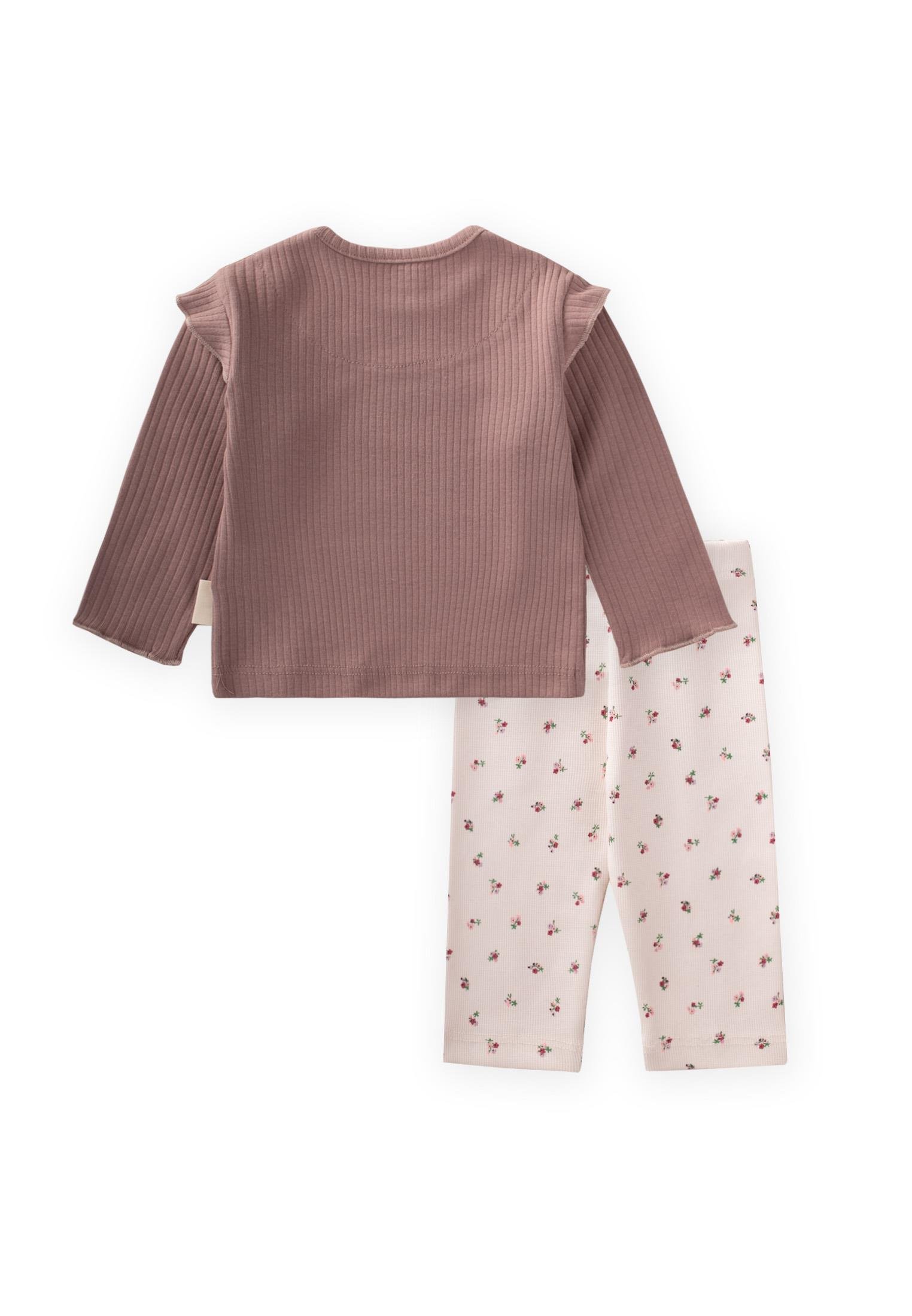 CigitNakışlı Uzun Kollu Fitilli Takım 0-5 Yaş BAKIR