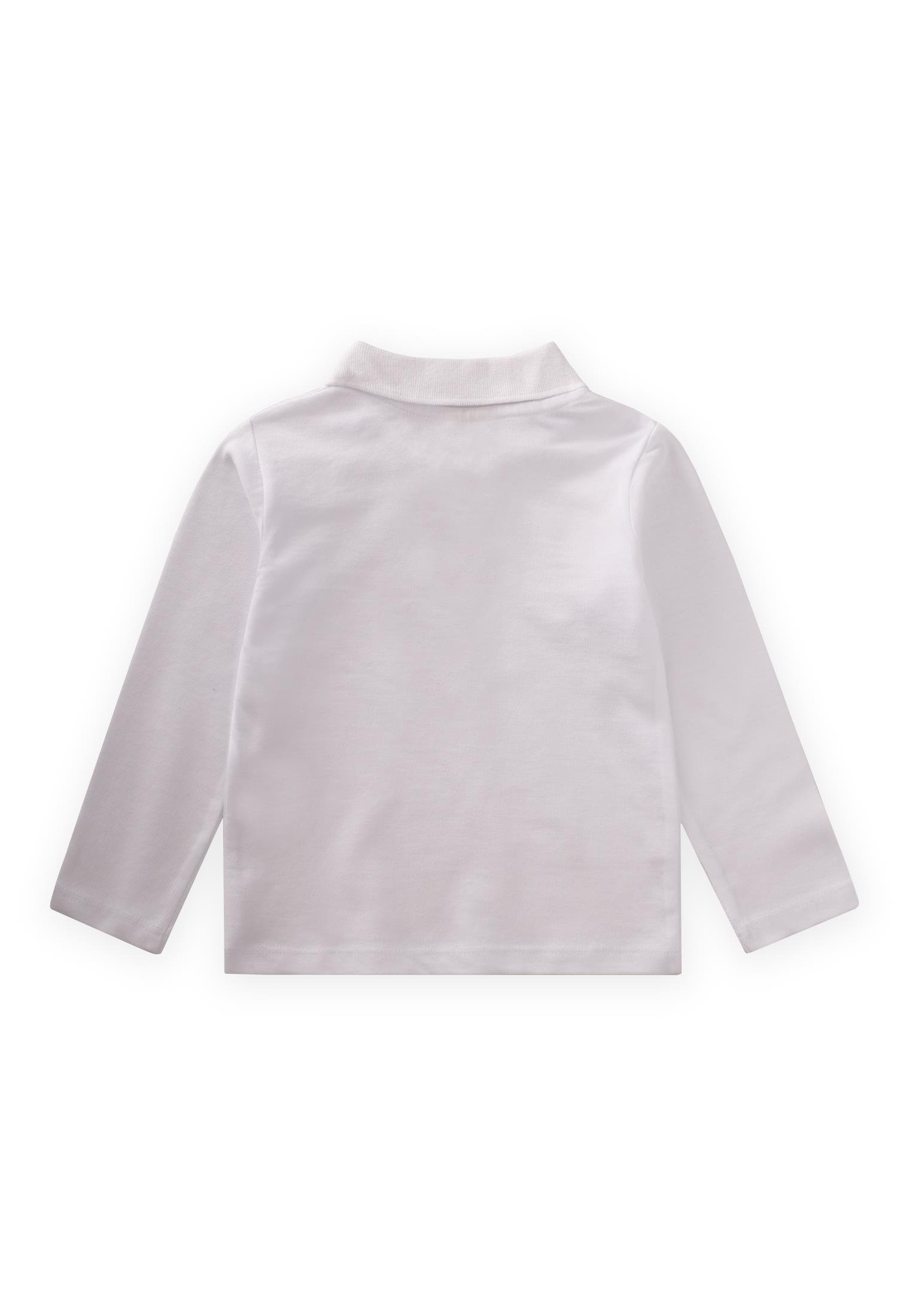 CigitUzun Kollu Polo Yaka T-Shırt 2-14 Yaş KIRIK BEYAZ