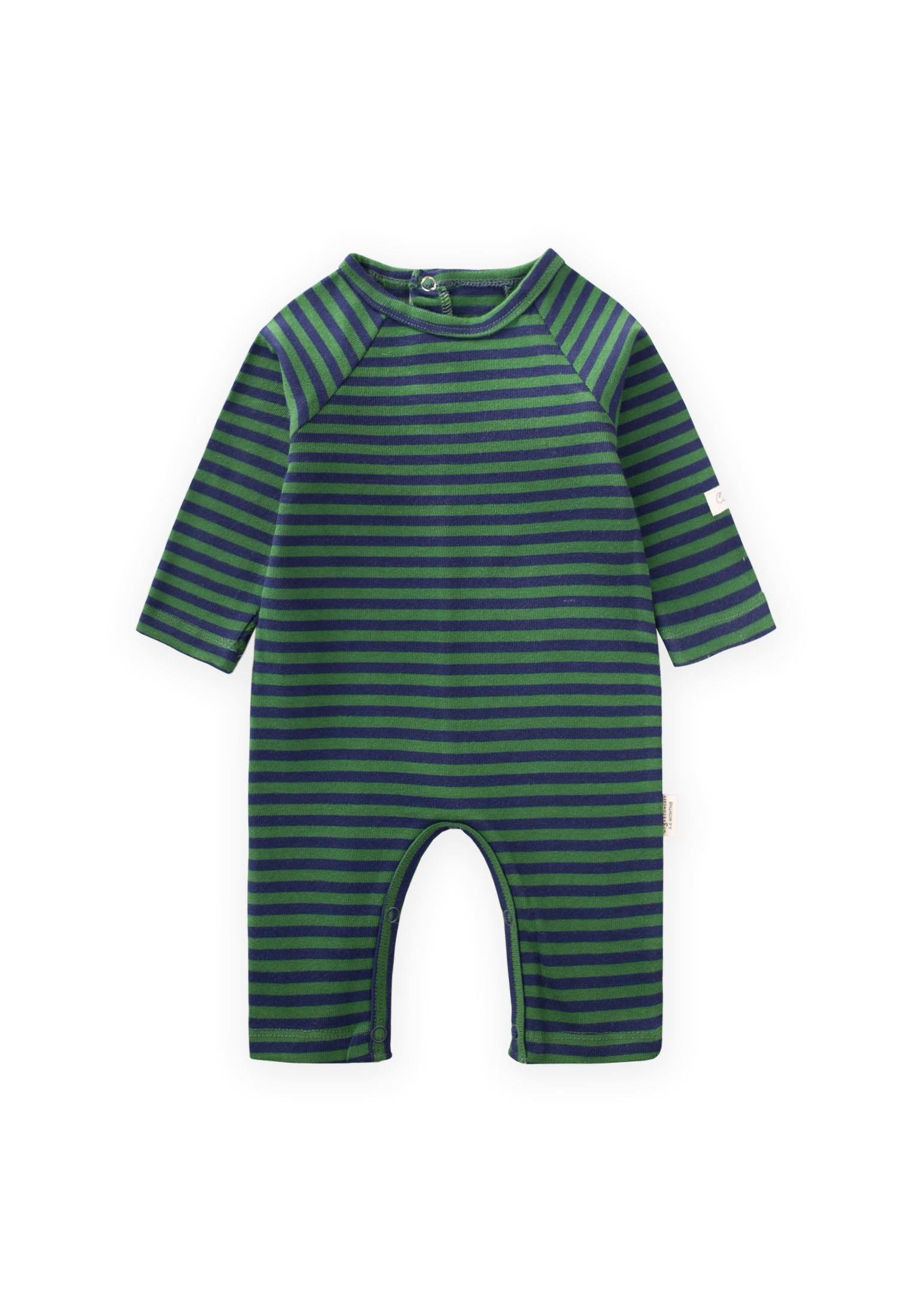 CigitÇizgili Triko Tulum 0-3 Yaş HAKİ LACİVERT