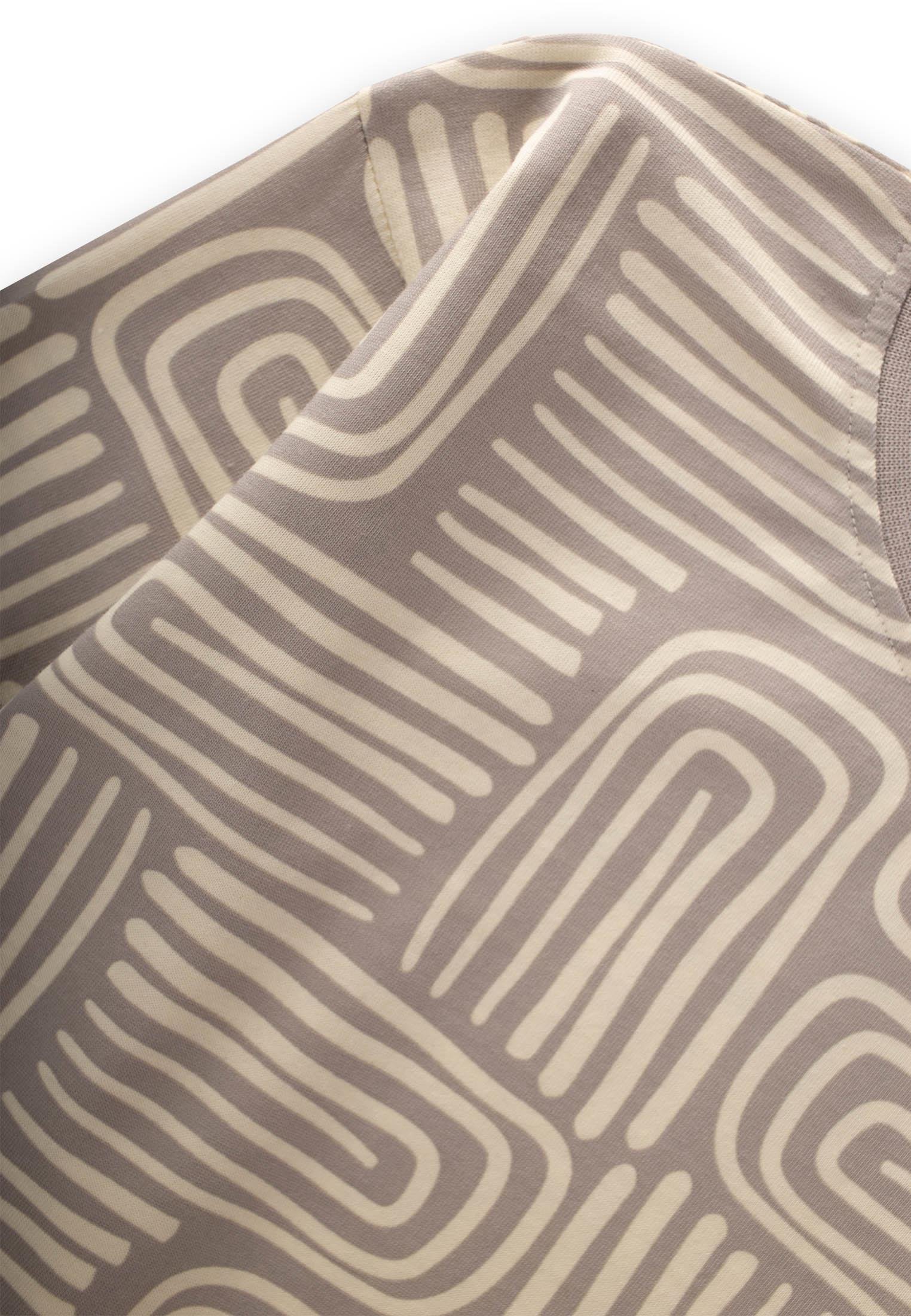 CigitUzun Kollu Desenli T-Shırt 3-12 Yaş BEJ