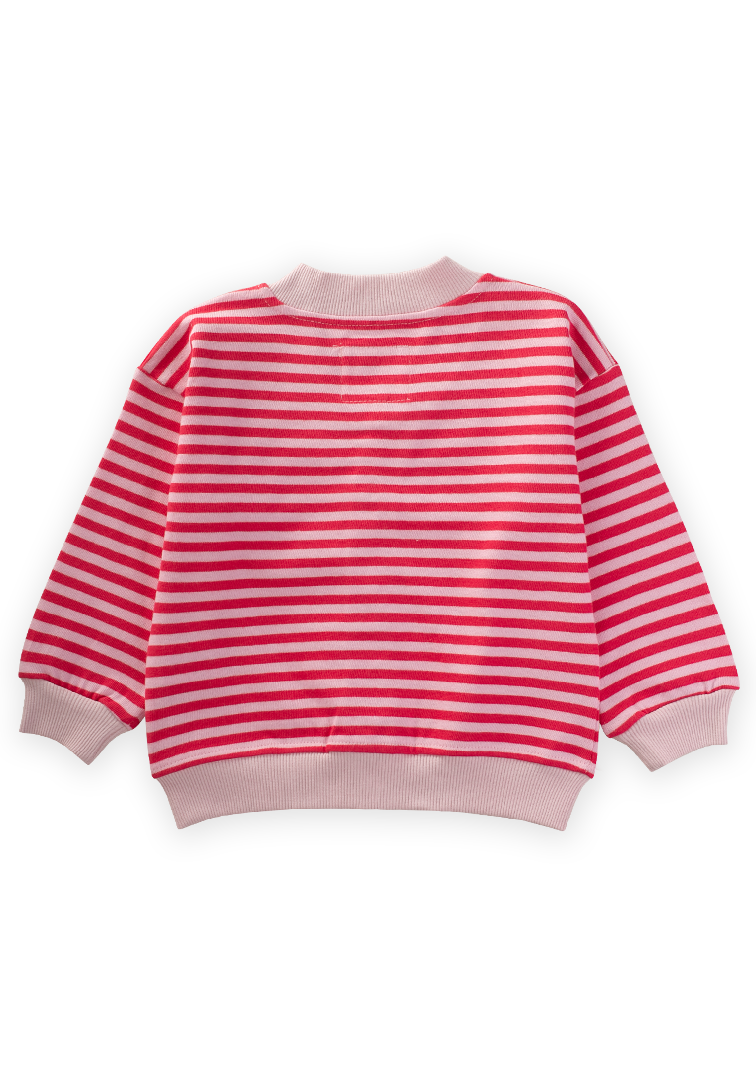 CigitÇizgili Triko Hırka 0-4 Yaş PUDRA MERCAN