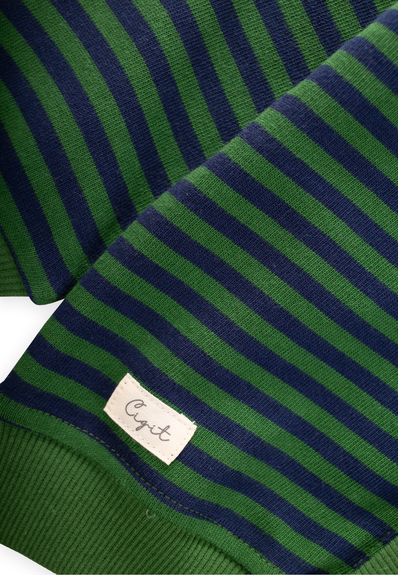 CigitÇizgili Triko Hırka 0-4 Yaş HAKİ LACİVERT