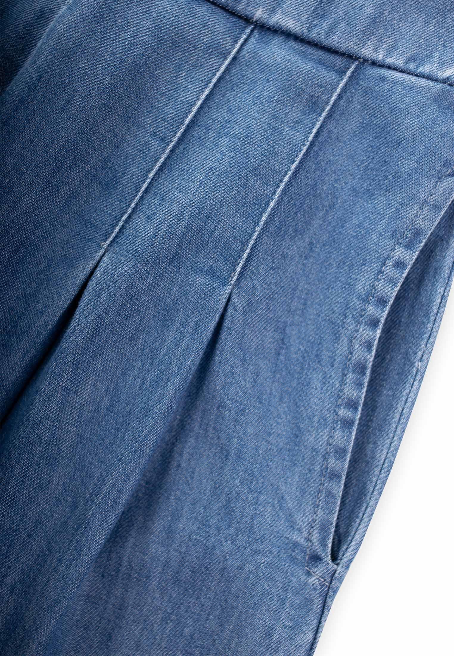 CigitGeniş Paça Kot Pantolon 4-12 Yaş MAVİ