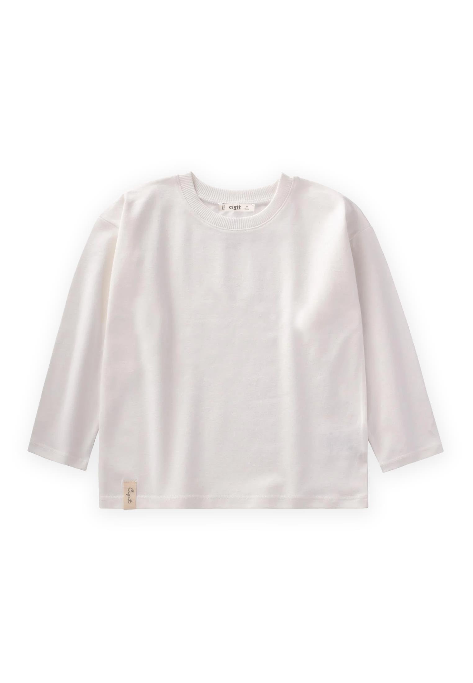 CigitMevsimlik Basic T-Shırt 8-14 Yaş KIRIK BEYAZ