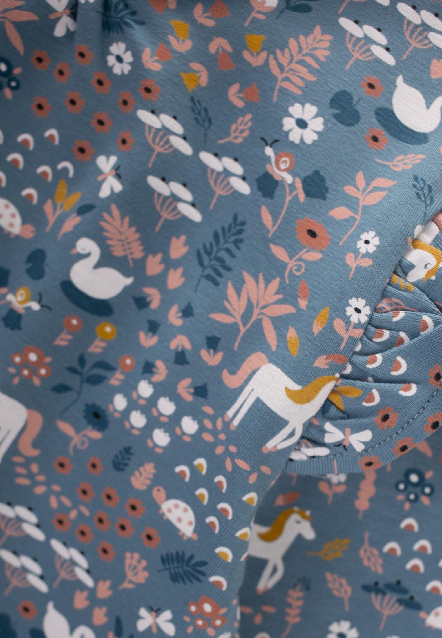 CigitUzun Kollu T-Shırt 1-7 Yaş İNDİGO MAVİ