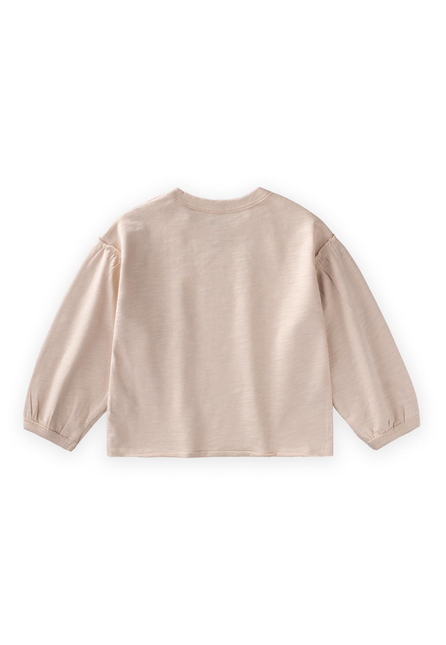 CigitFırçalı Rustik Uzun Kollu T-Shırt 1-7 Yaş EKRU