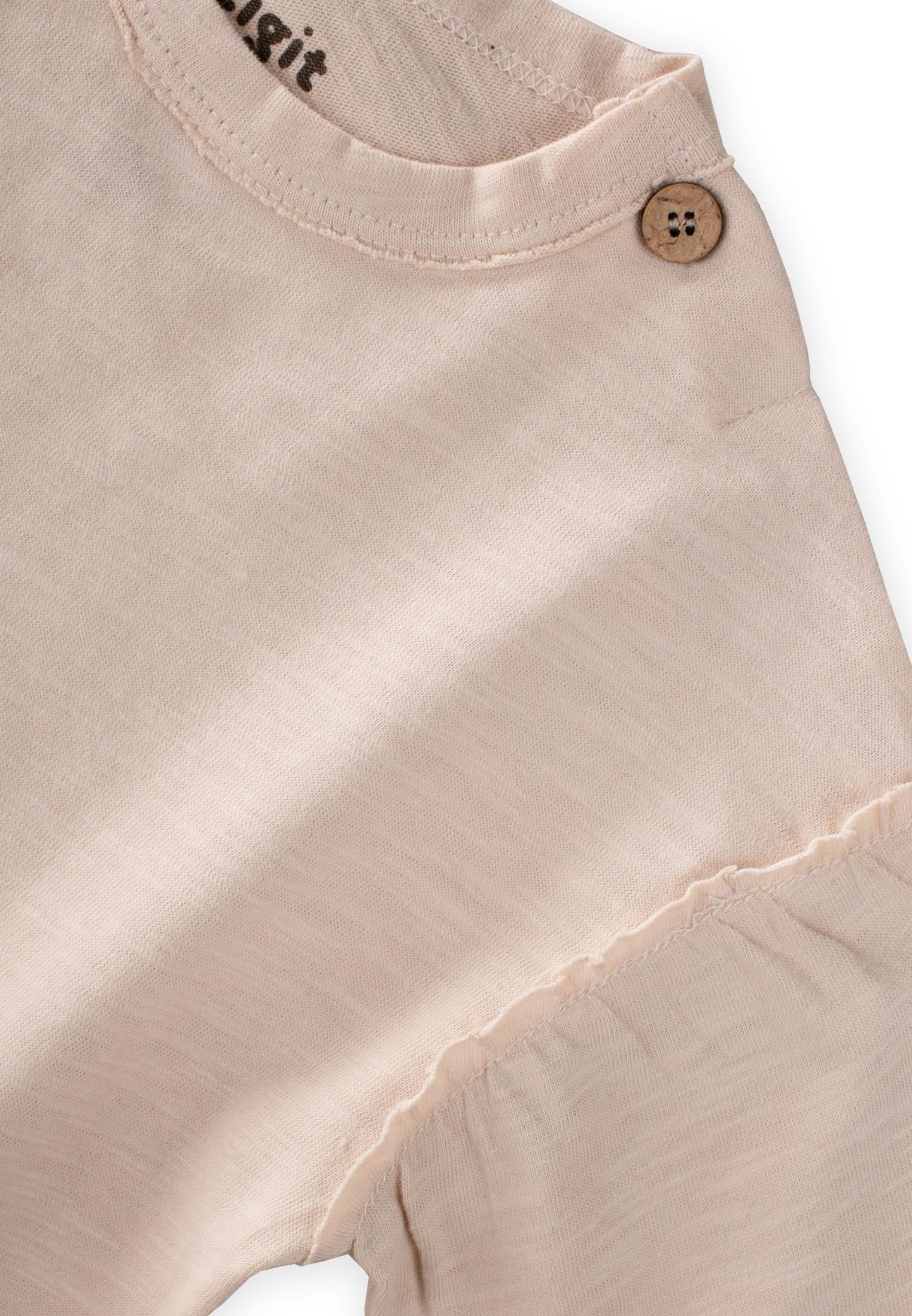 CigitFırçalı Rustik Uzun Kollu T-Shırt 1-7 Yaş EKRU