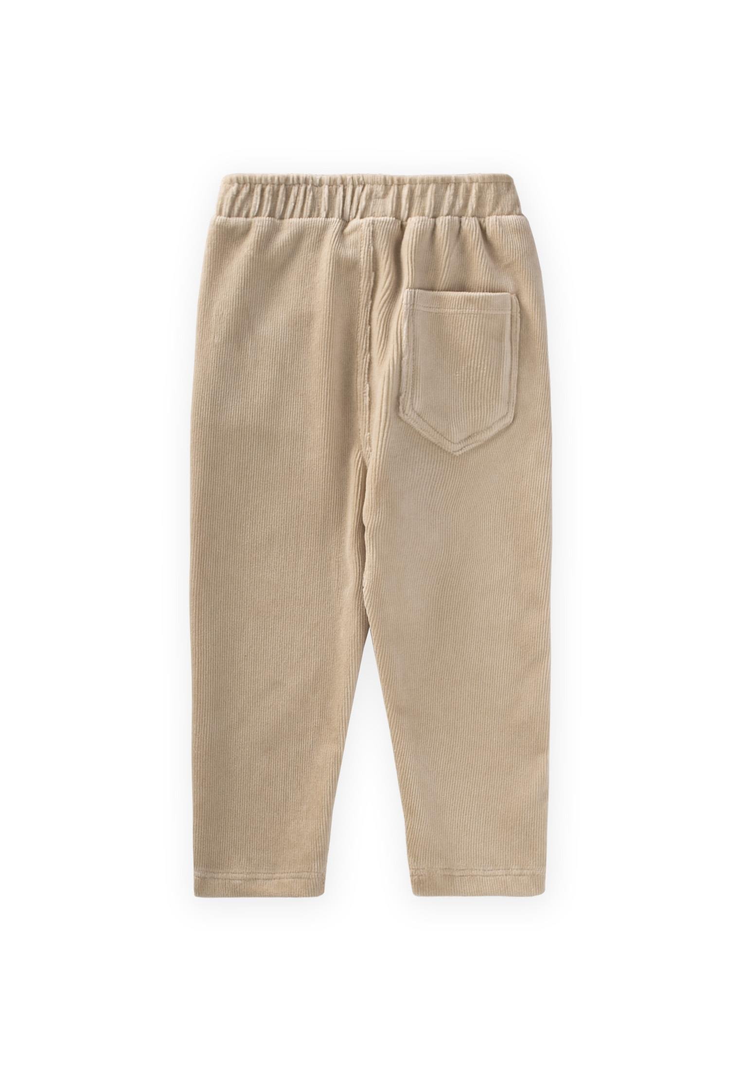 CigitFitilli Kadife Pantolon 8-12 Yaş BEJ