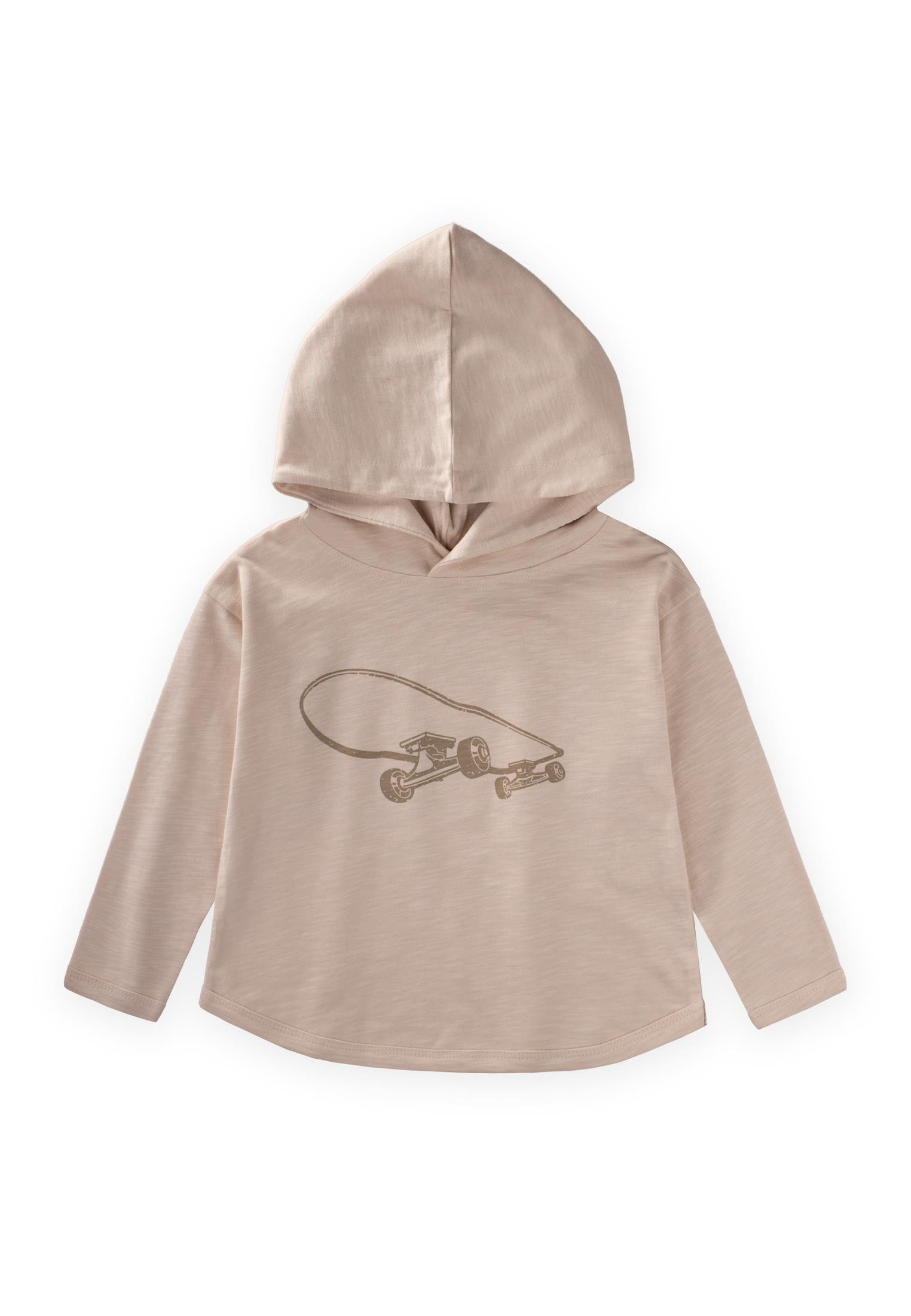 CigitKapşonlu Uzun Kollu T-Shırt 2-10 Yaş EKRU