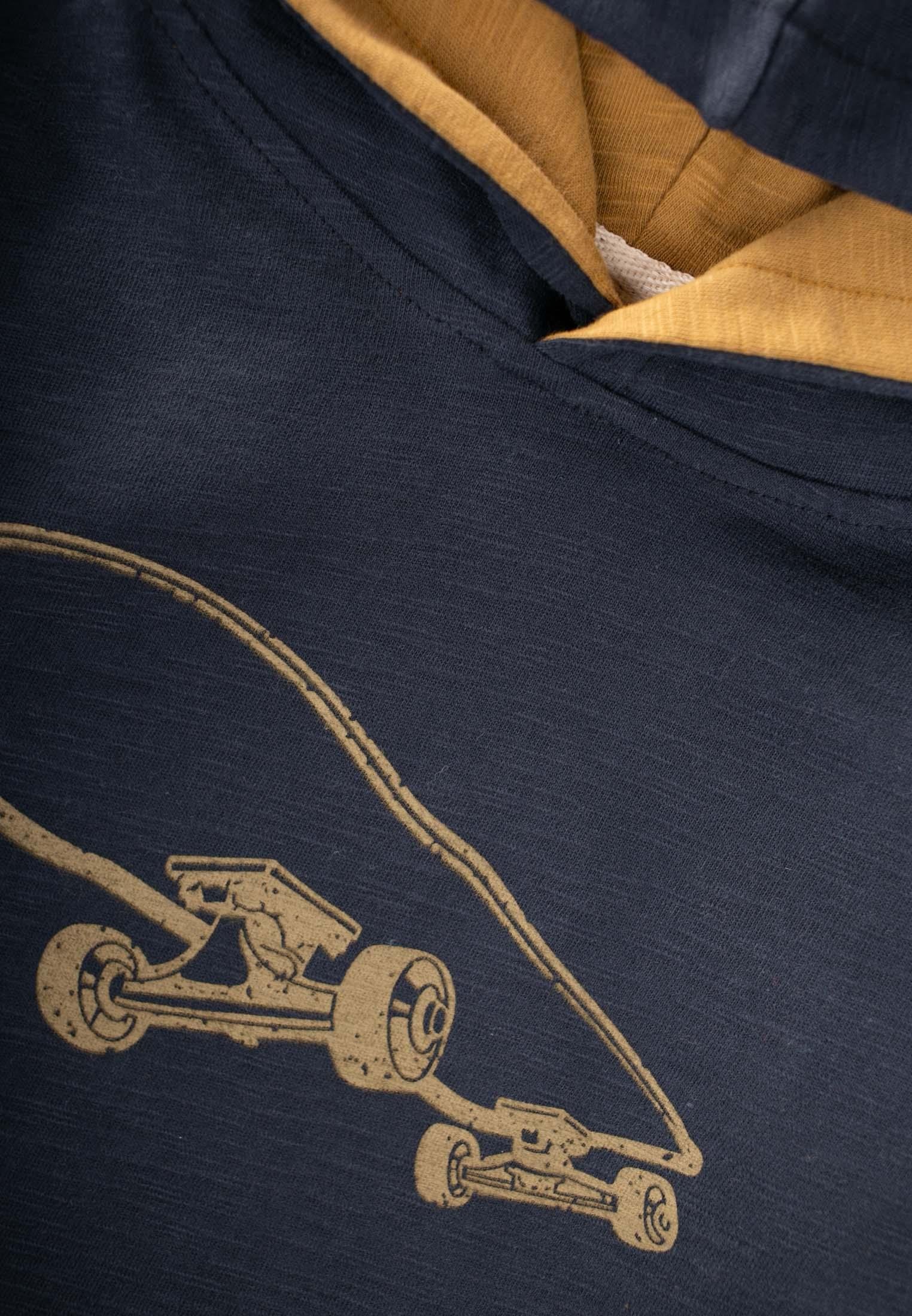 CigitKapşonlu Uzun Kollu T-Shırt 2-10 Yaş LACİVERT