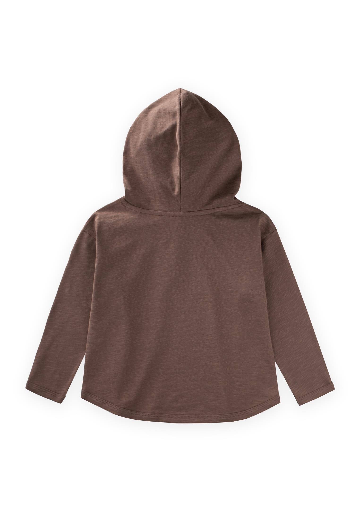 CigitKapşonlu Uzun Kollu T-Shırt 2-10 Yaş VİZON