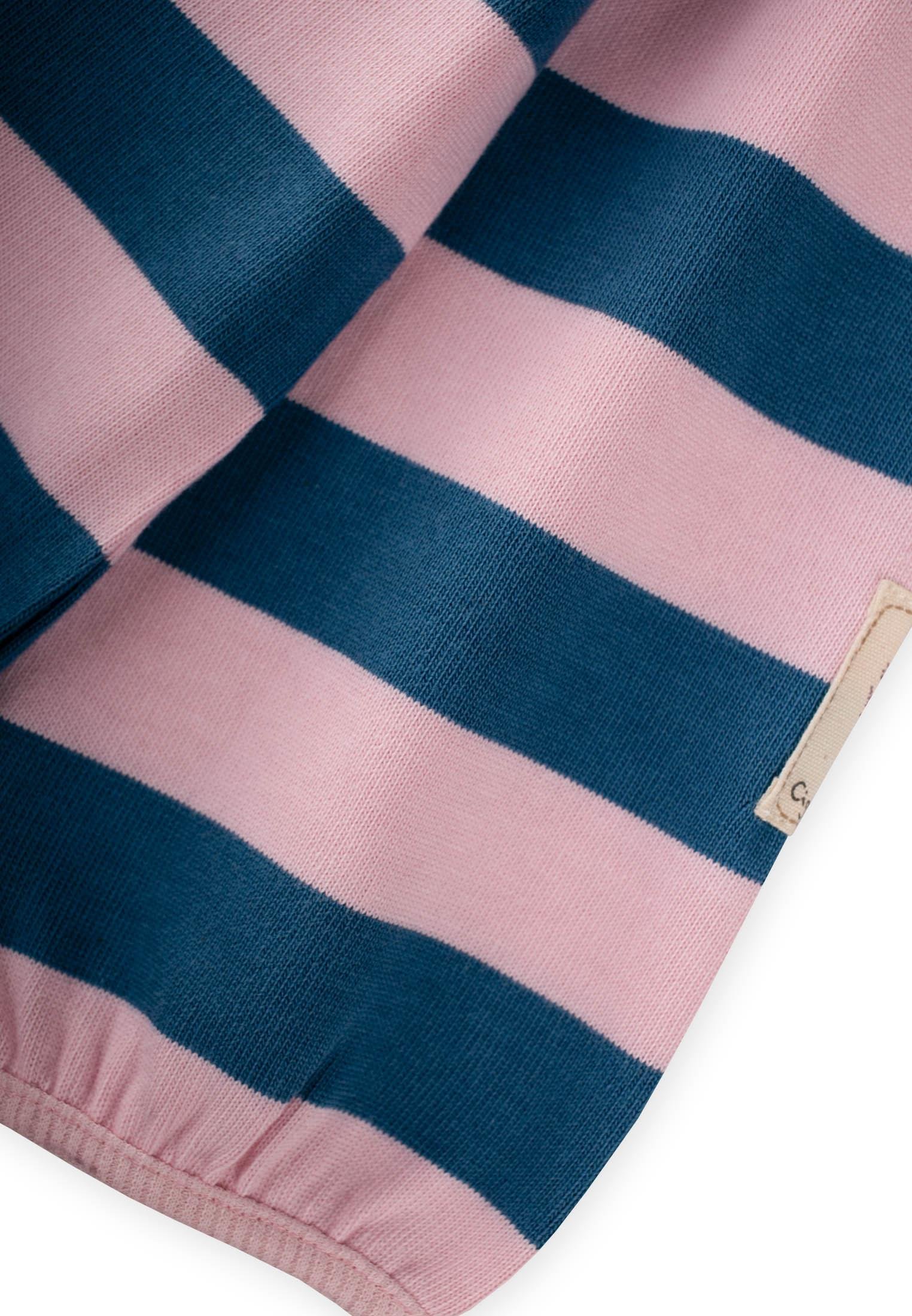 CigitTriko Çizgili Tunik 4-12 Yaş PUDRA MAVİ ÇİZGİ