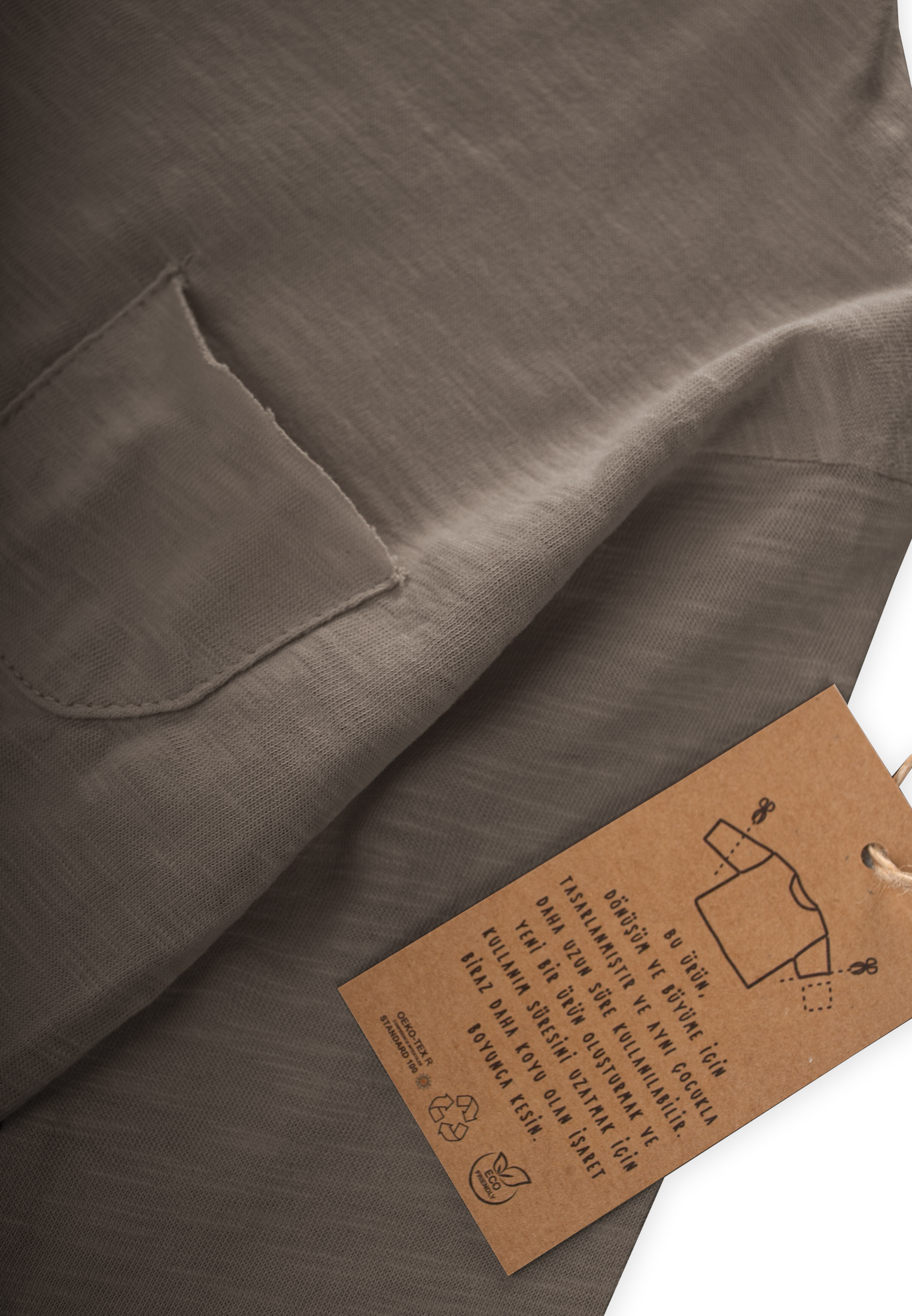 CigitUzun Kollu Mevsimlik T-Shırt 1-7 Yaş VİZON