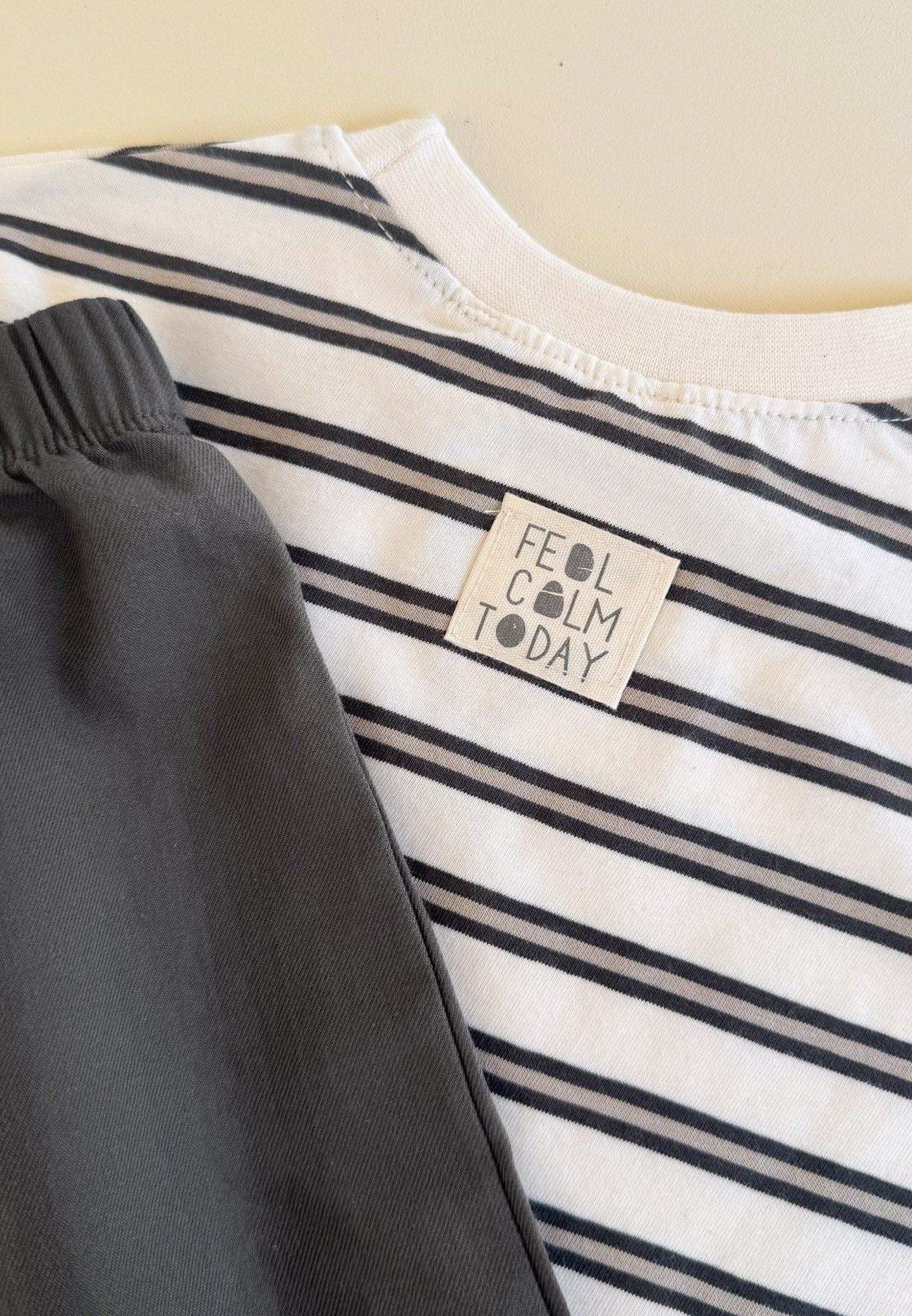 CigitOversize Mevsimlik Geniş Kesim Pantolon Takım 2-10 ANTRASİT ÇİZGİLİ